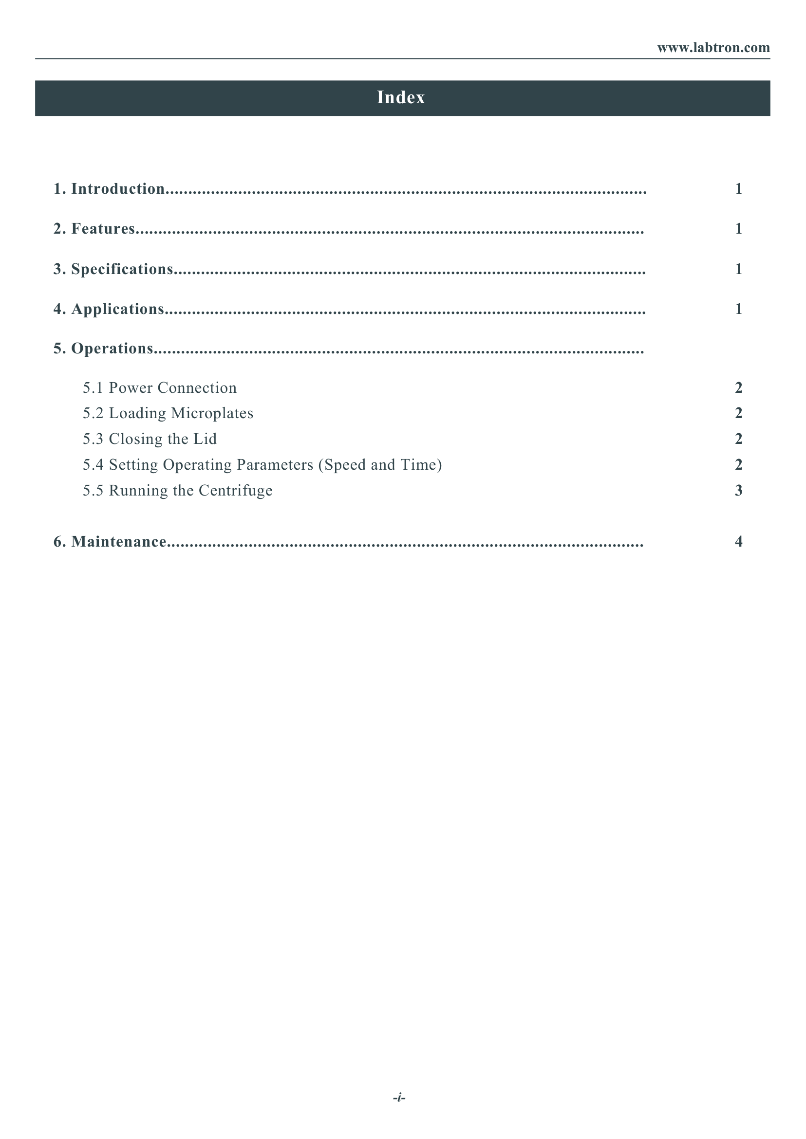 Mini Centrifuge LMI-E13 Manual
