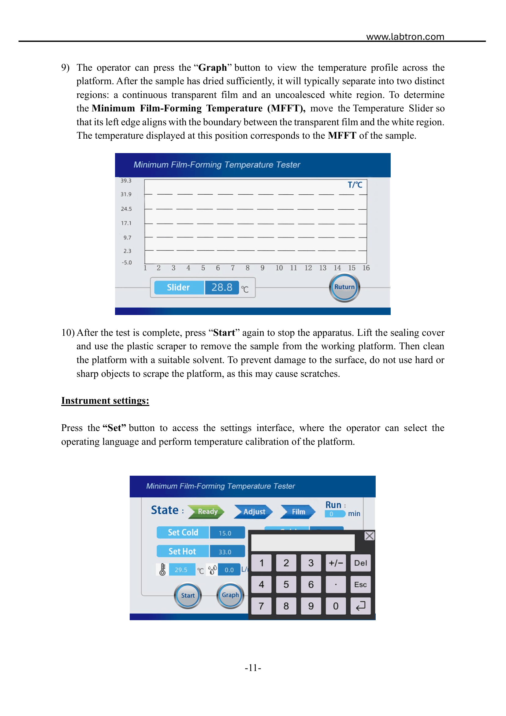 Minimum Film Forming Temperature Tester LMFFT-A10 Manual