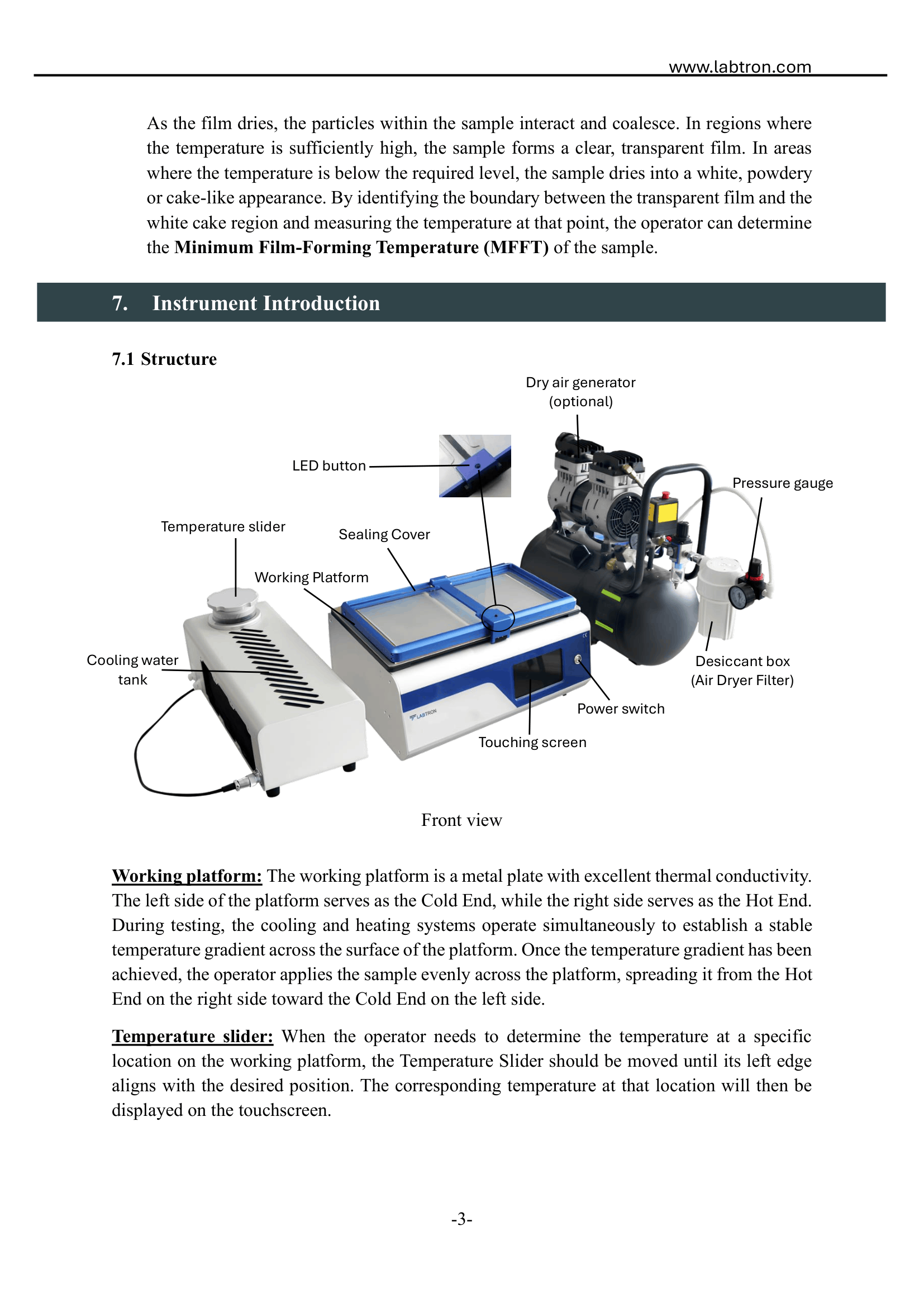 Minimum Film Forming Temperature Tester LMFFT-A10 Manual