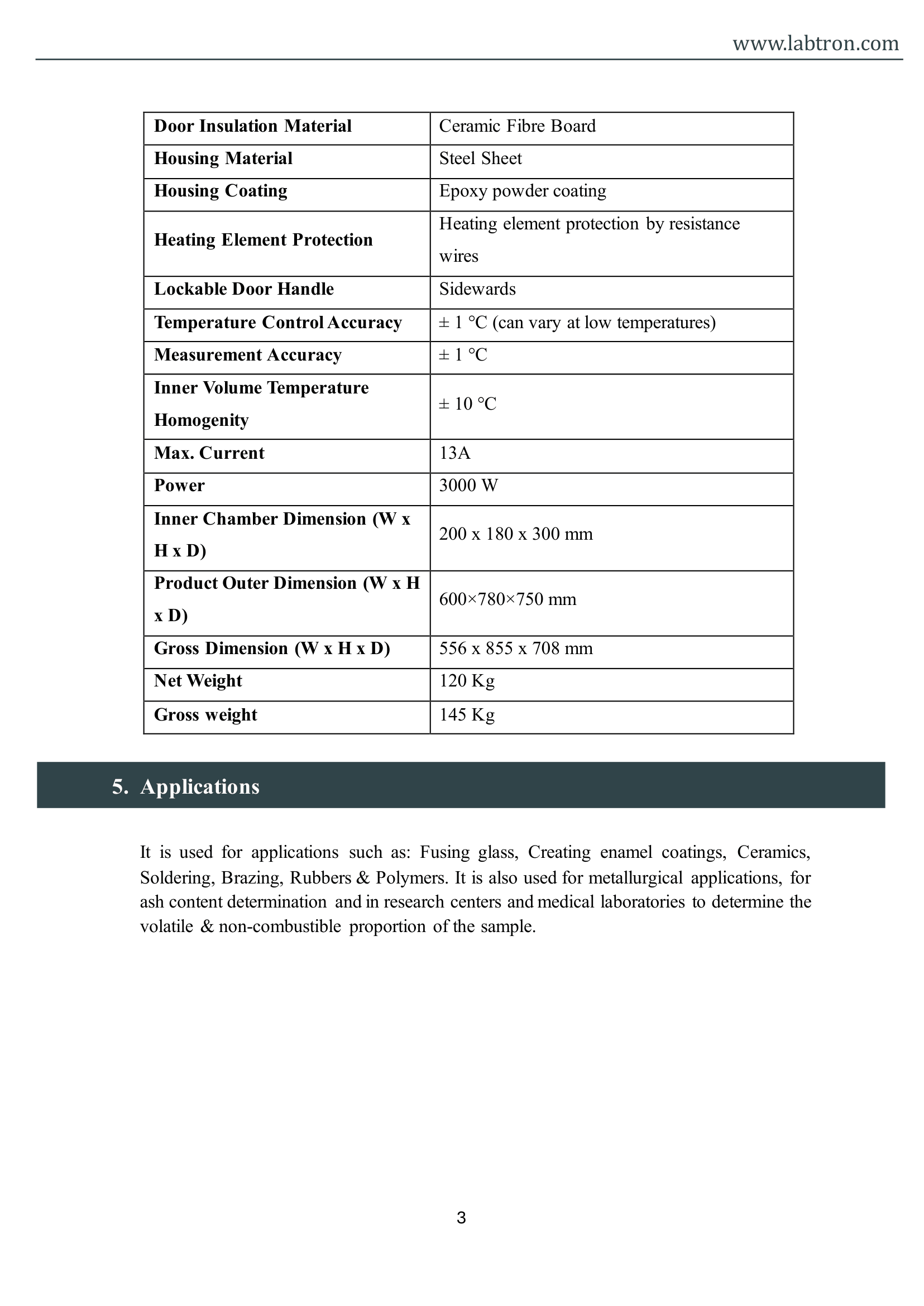 Muffle Furnace LMF-C33 Manual