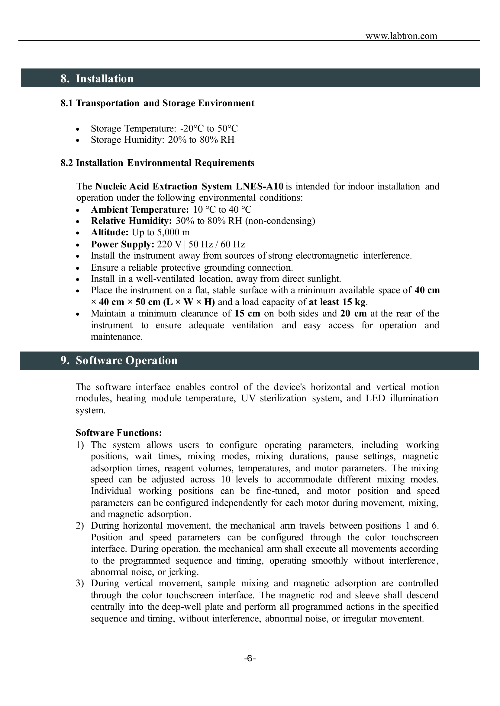 Nucleic Acid Extraction System LNES-A10 Manual