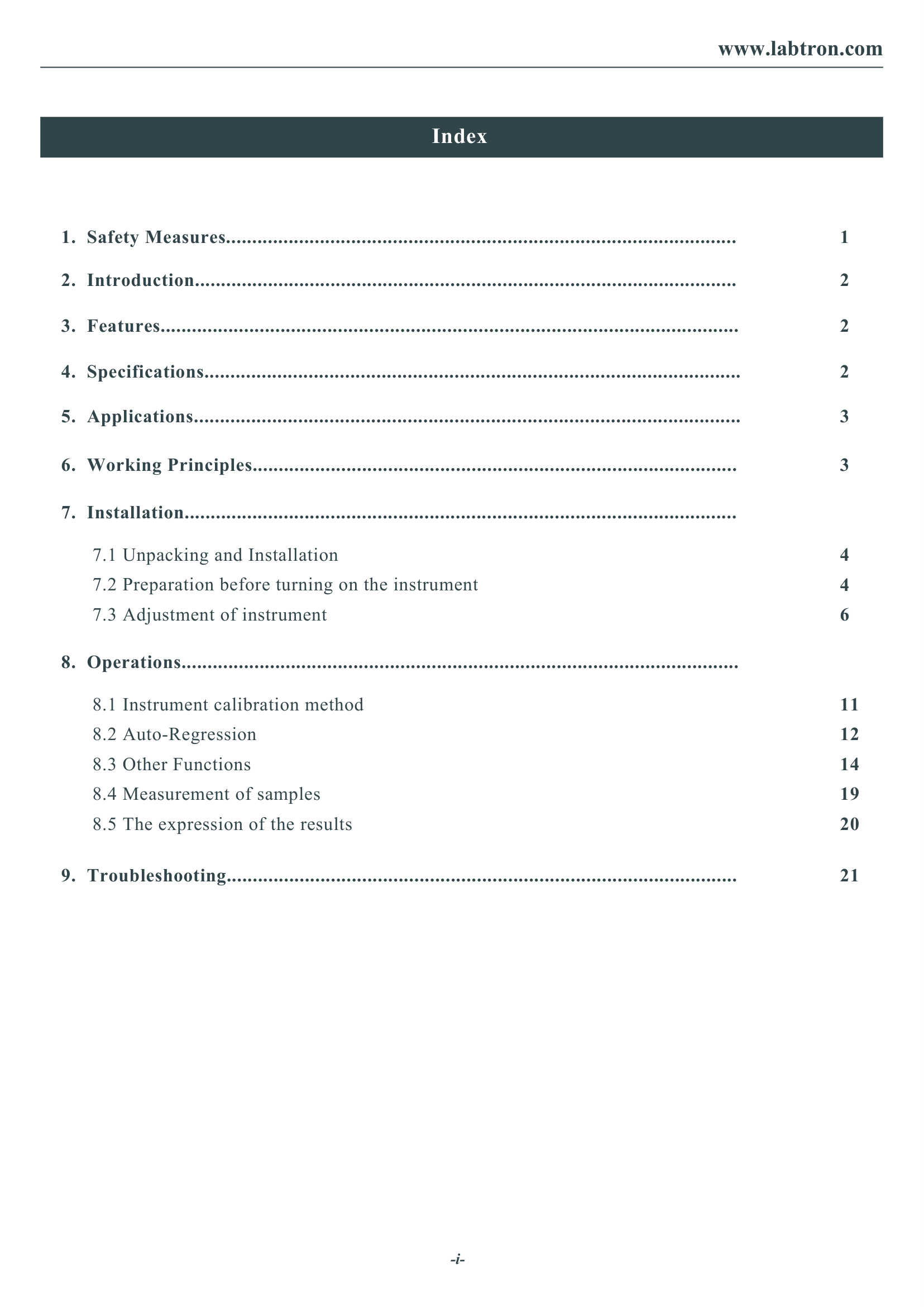 Octane & Cetane Analyzer LOCT-A10 Manual