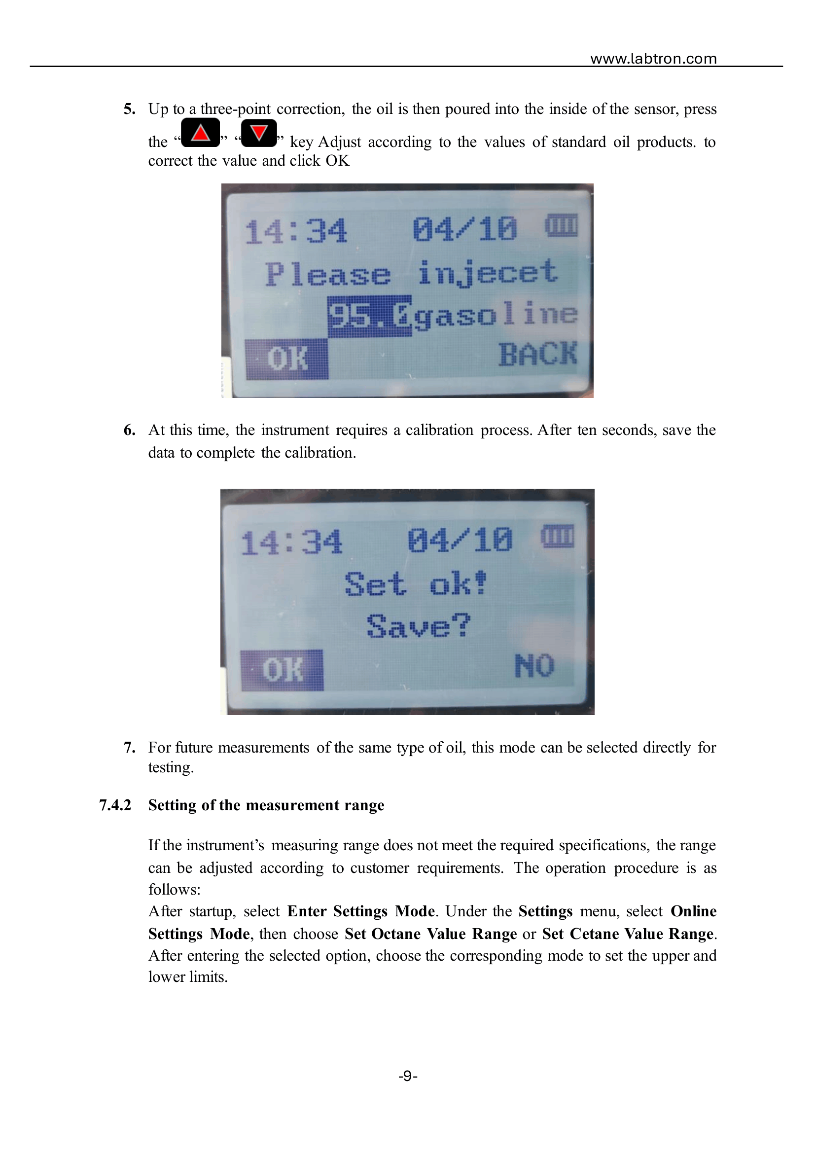 Octane & Cetane Analyzer LOCT-A20 Manual