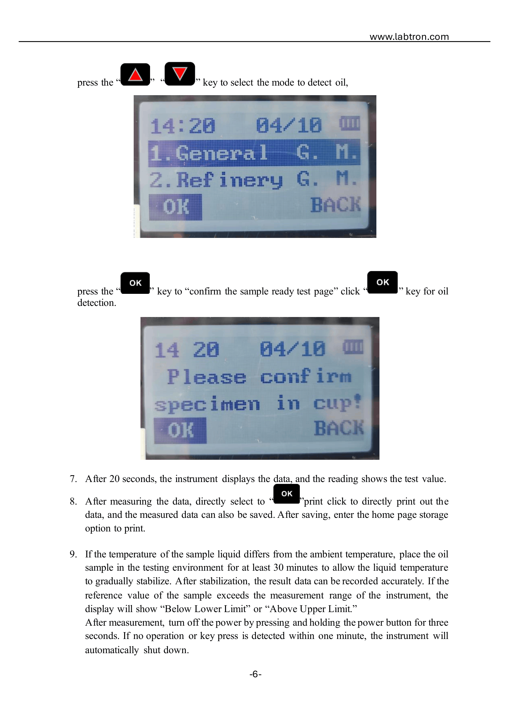 Octane & Cetane Analyzer LOCT-A20 Manual