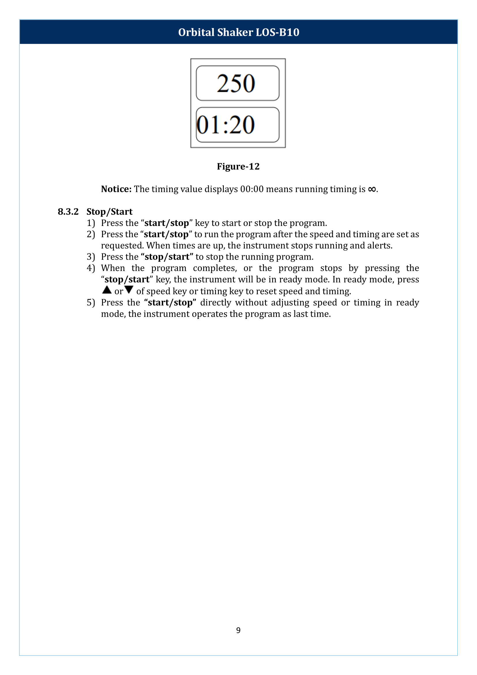 Orbital Shaker LOS-B10 Manual