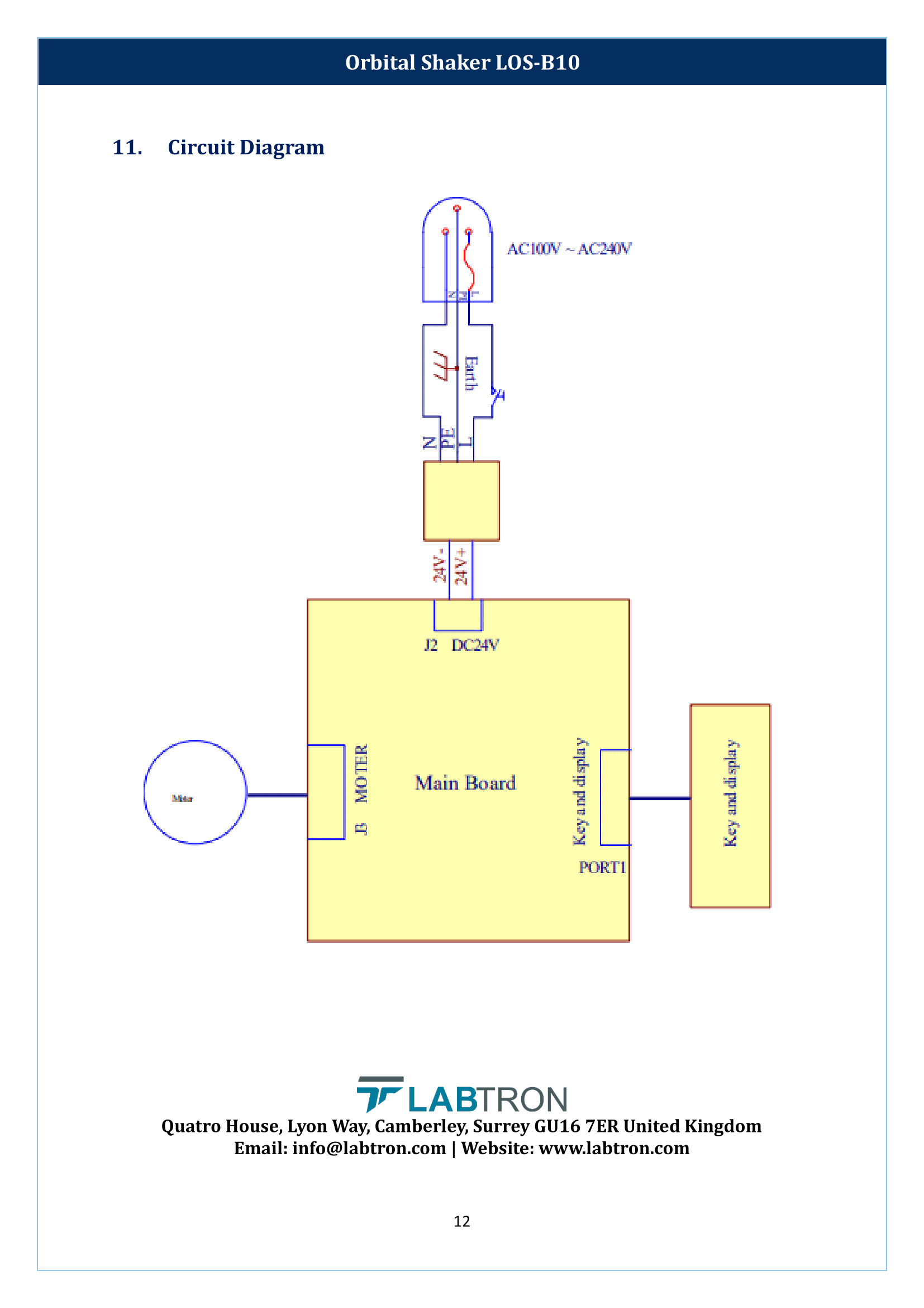 Orbital Shaker LOS-B10 Manual