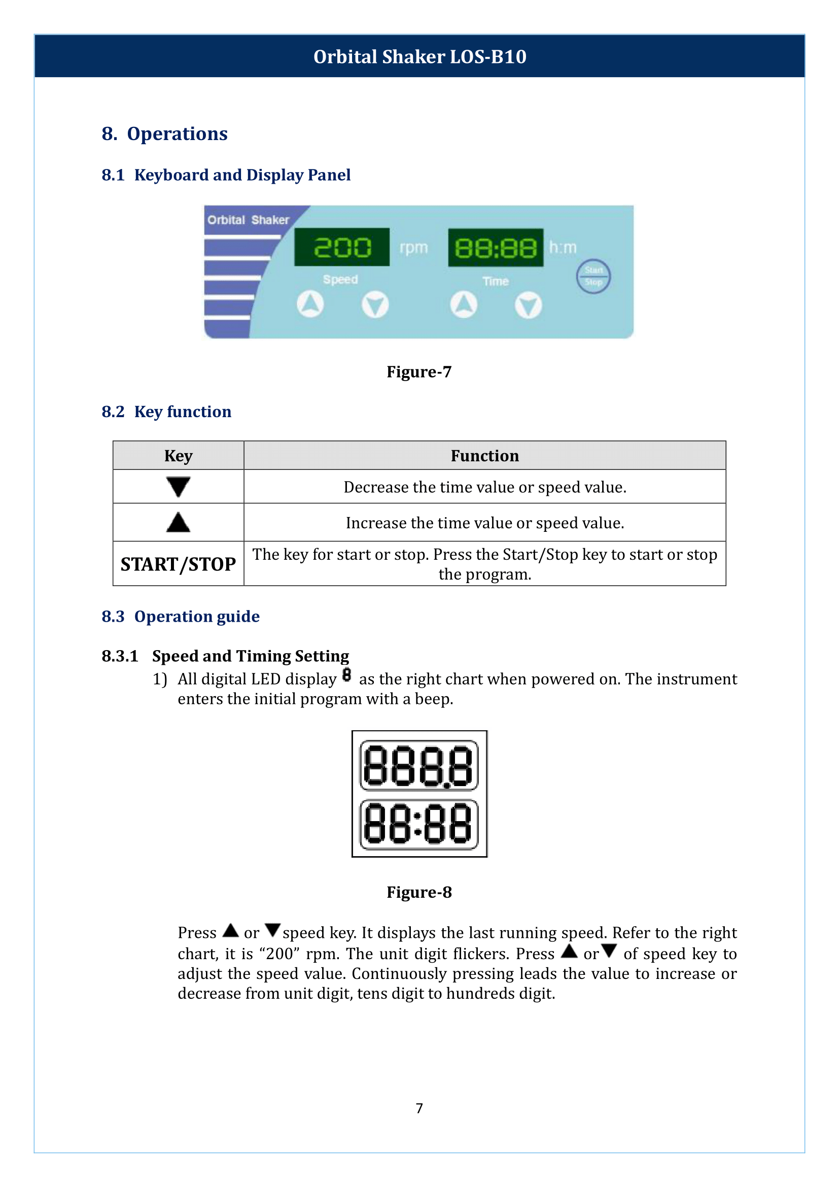 Orbital Shaker LOS-B10 Manual