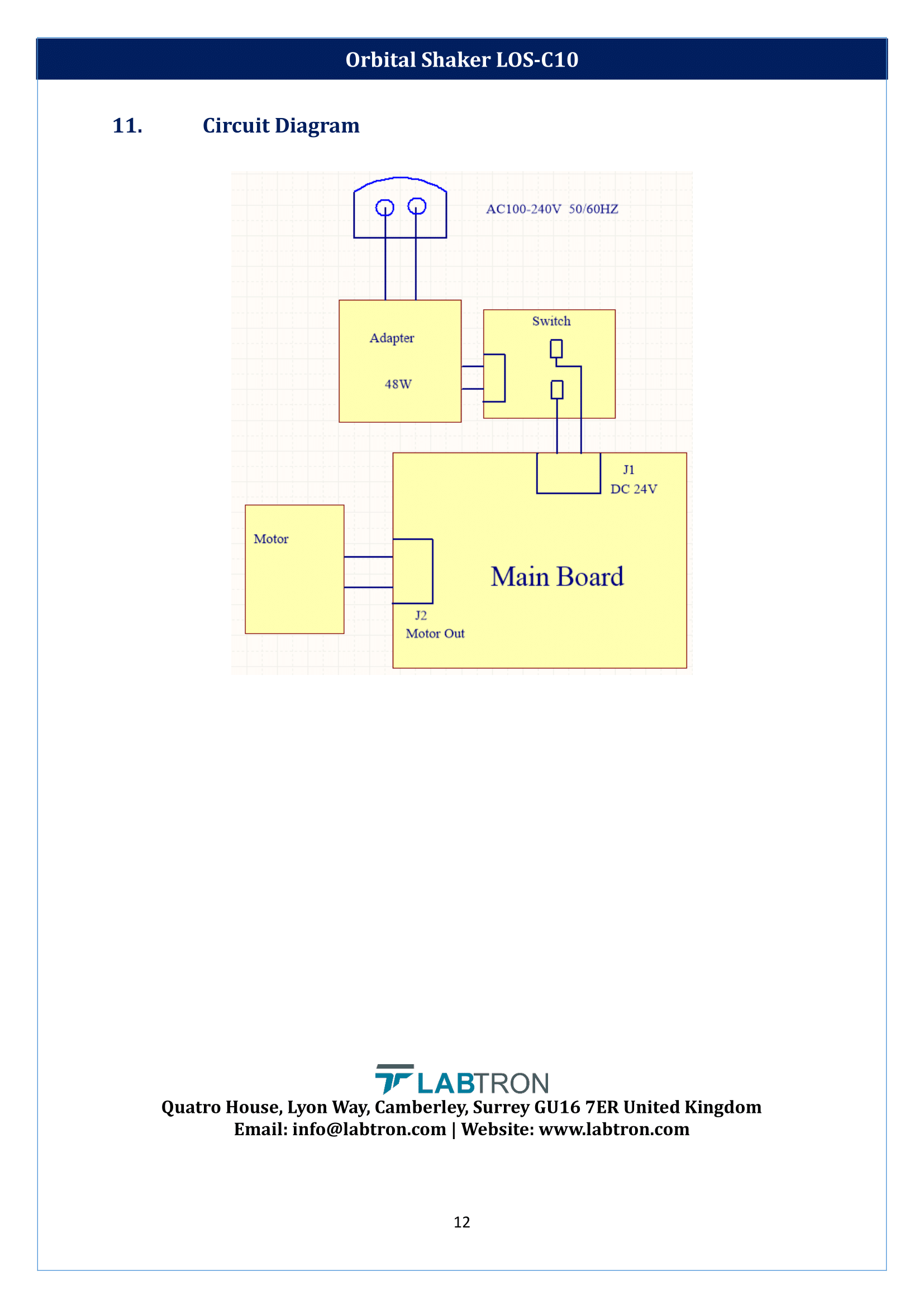 Orbital Shaker LOS-C10 Manual