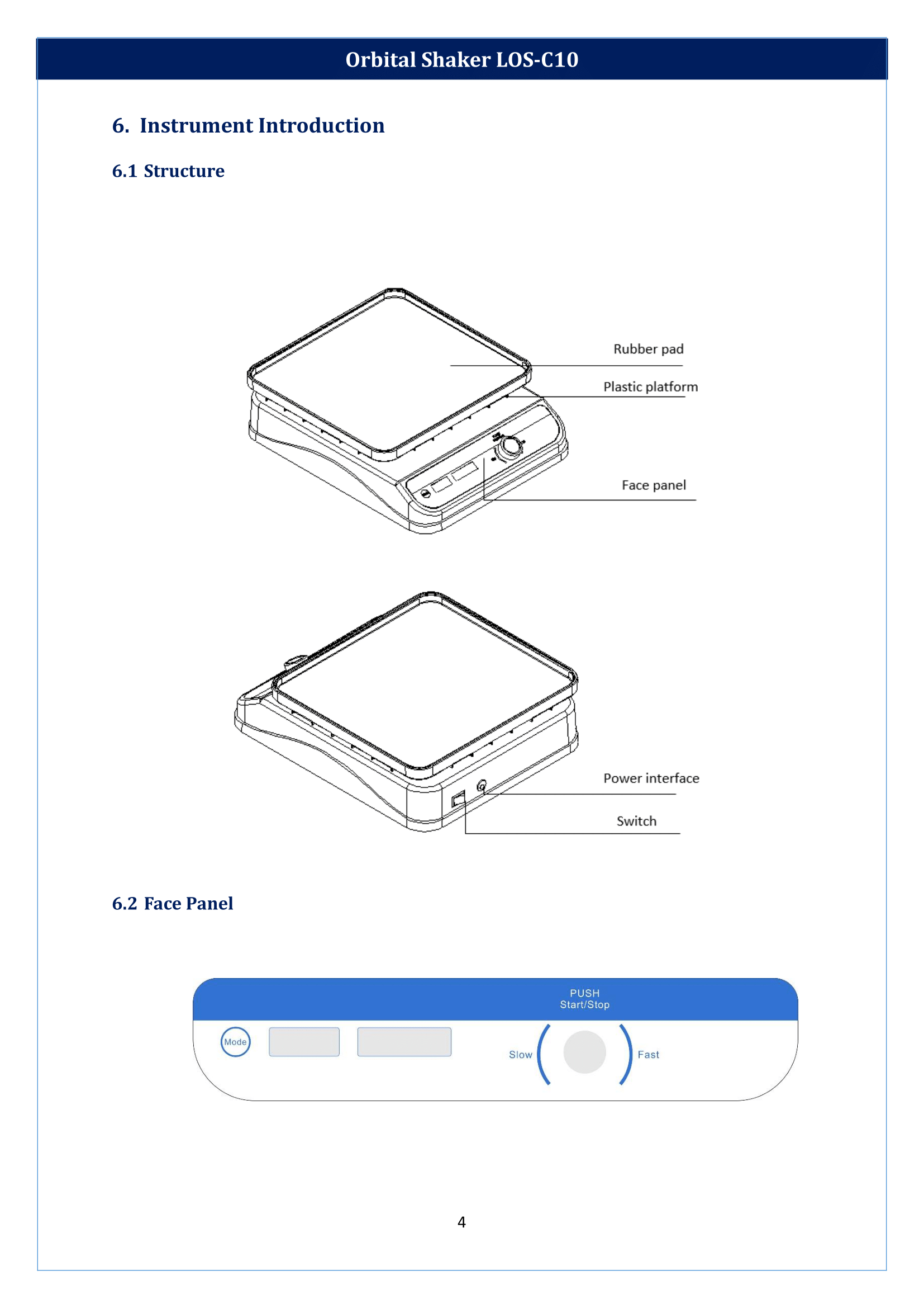Orbital Shaker LOS-C10 Manual