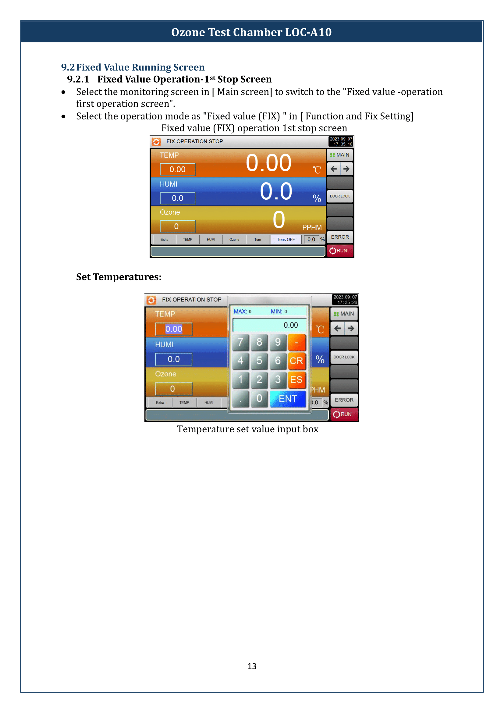 Ozone Test Chamber LOC-A10 Manual