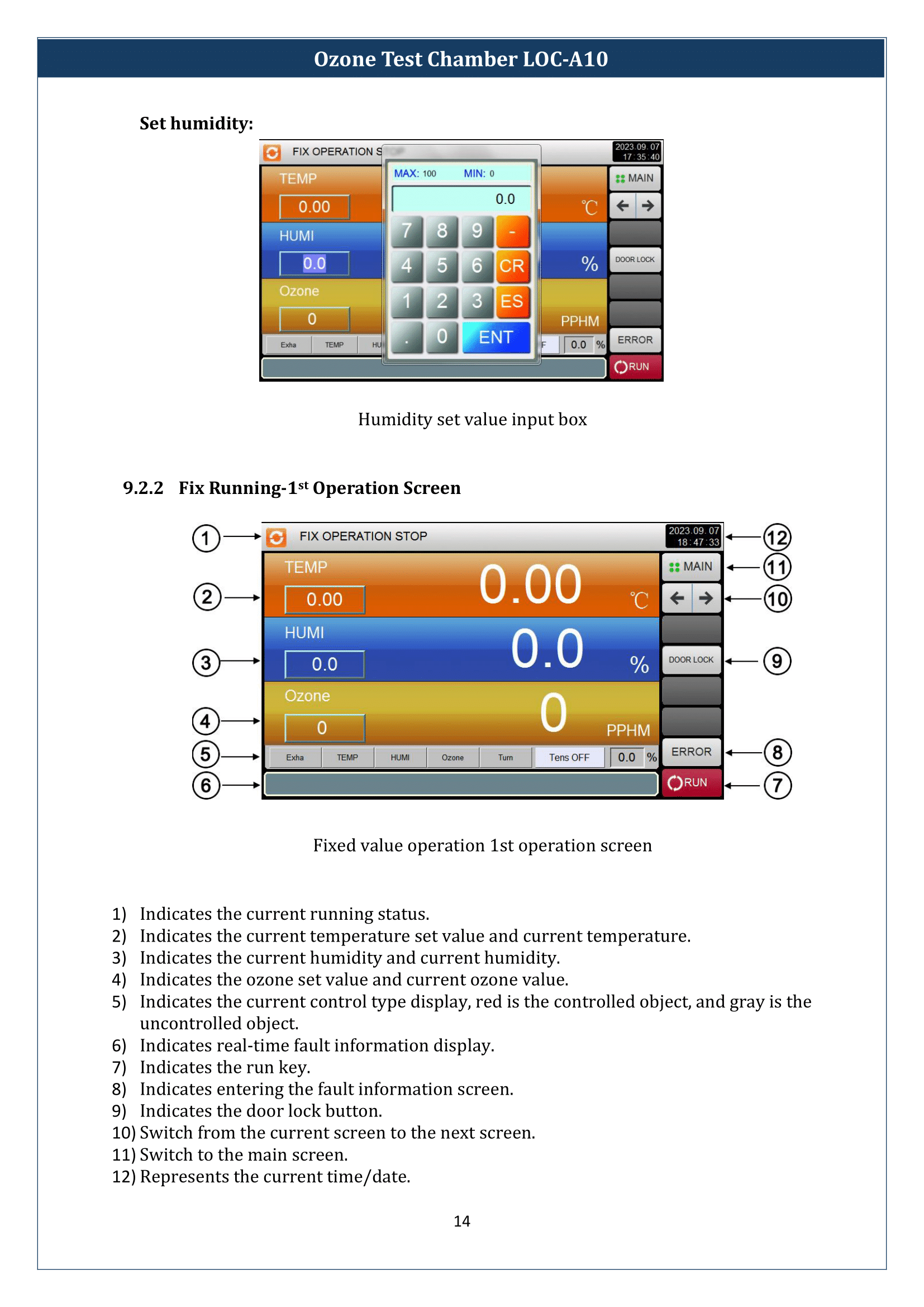 Ozone Test Chamber LOC-A10 Manual