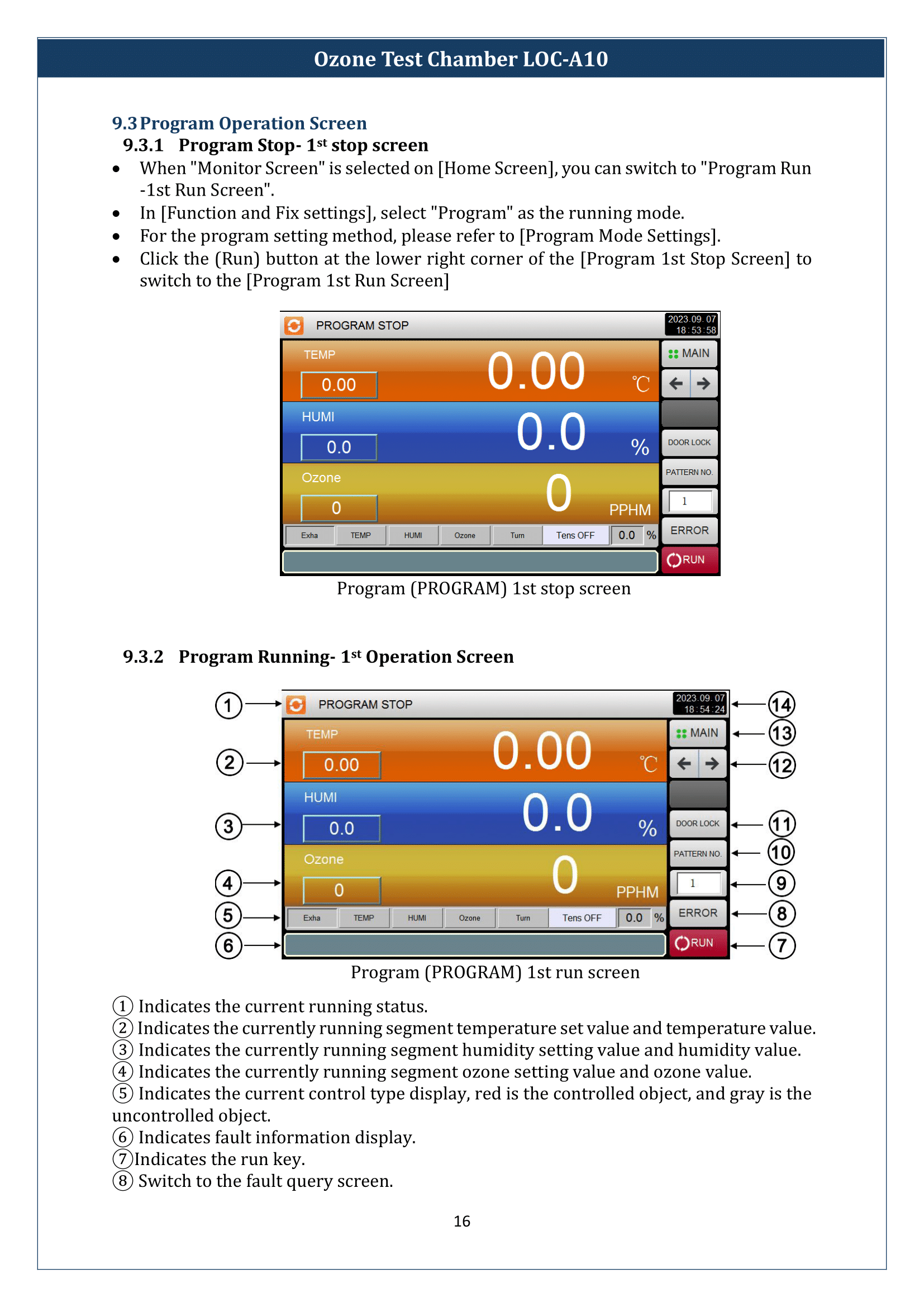Ozone Test Chamber LOC-A10 Manual