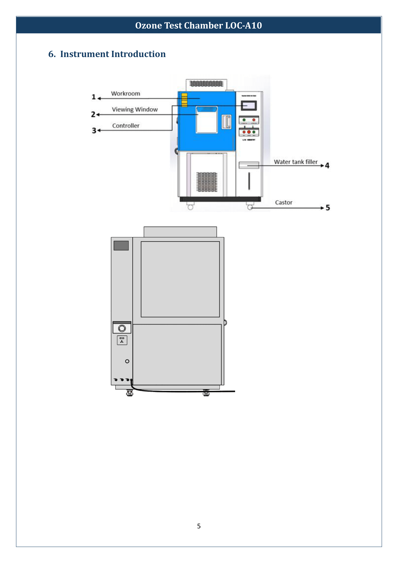 Ozone Test Chamber LOC-A10 Manual
