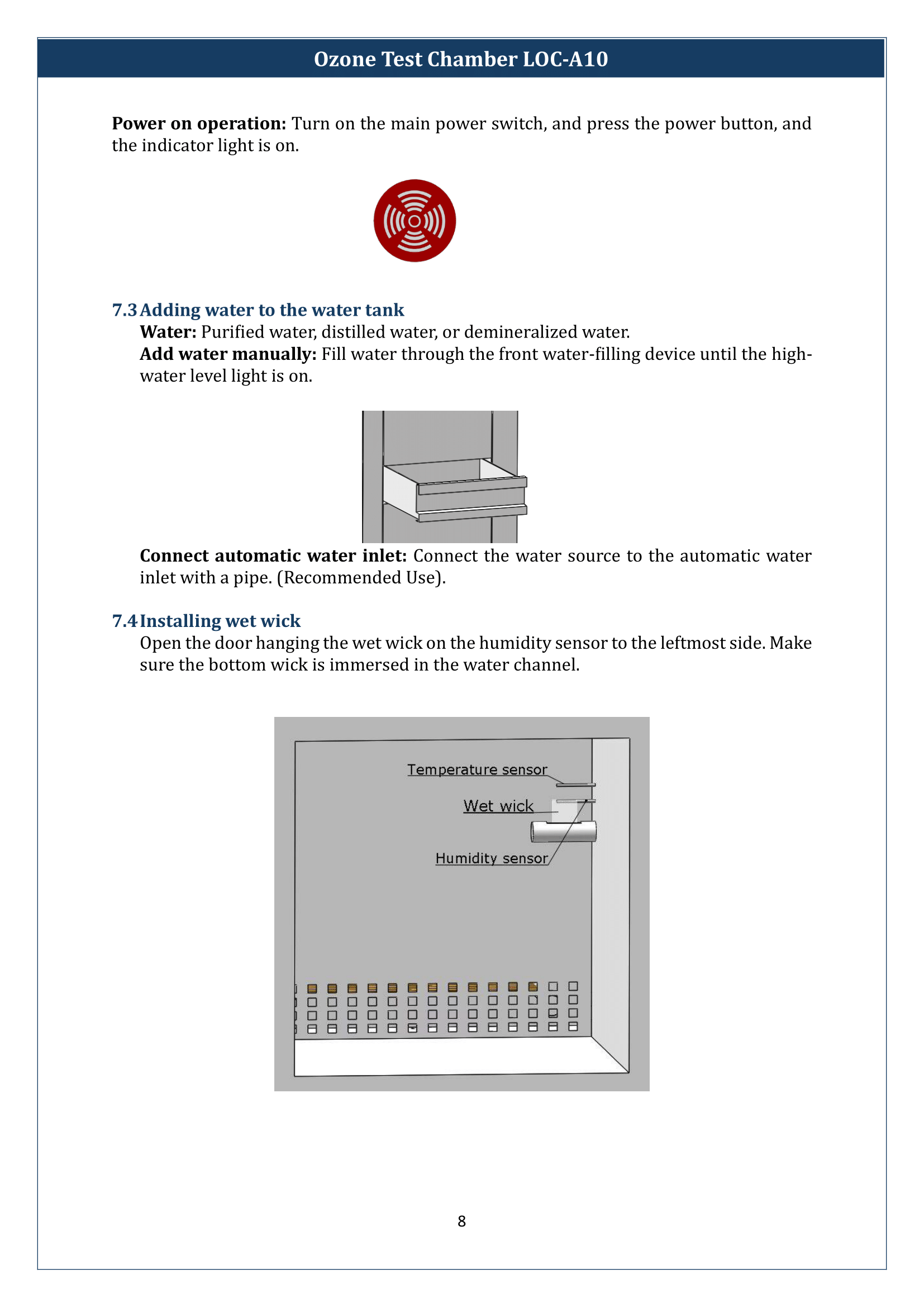 Ozone Test Chamber LOC-A10 Manual