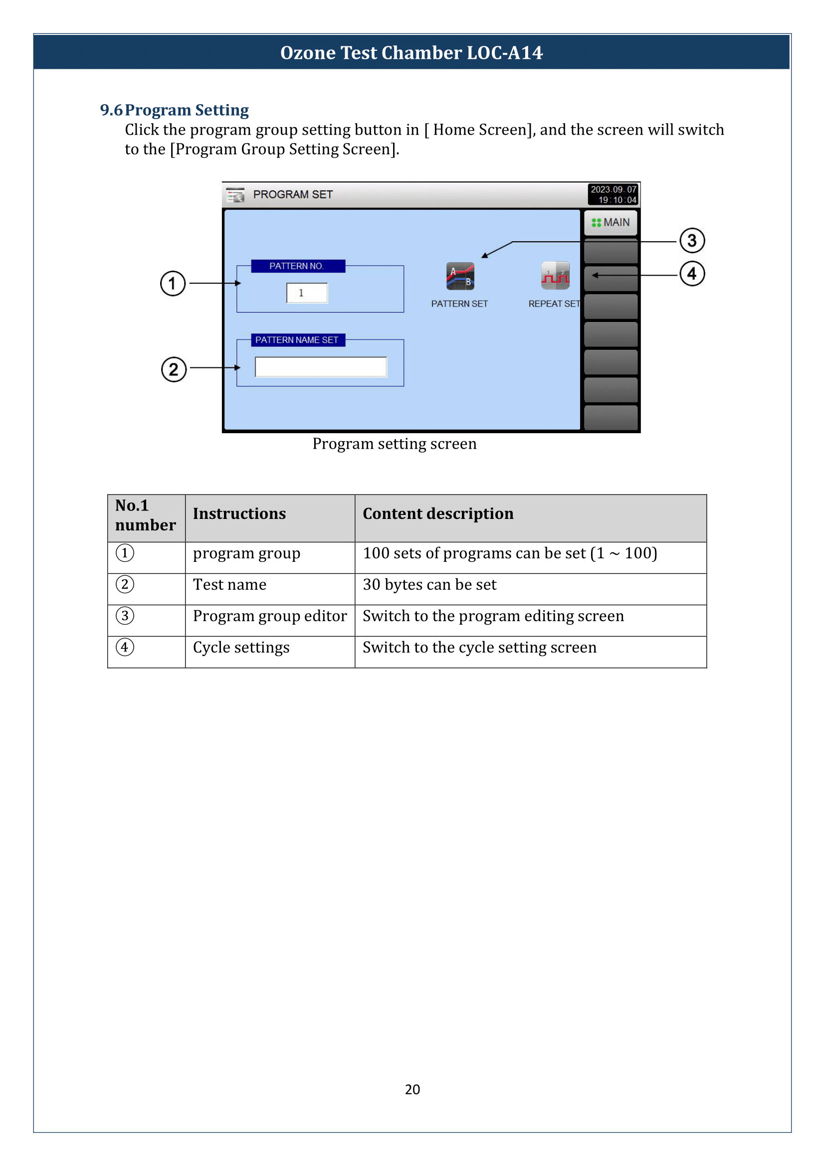 Ozone Test Chamber LOC-A14 Manual