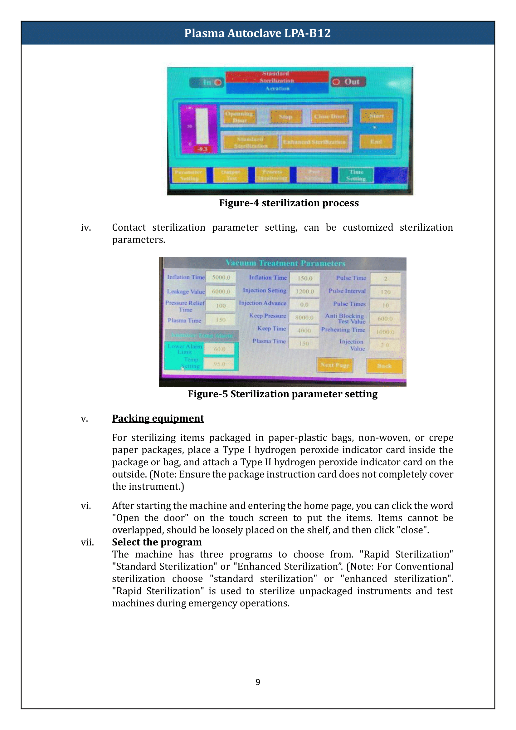 Plasma Autoclave LPA-B12 Manual