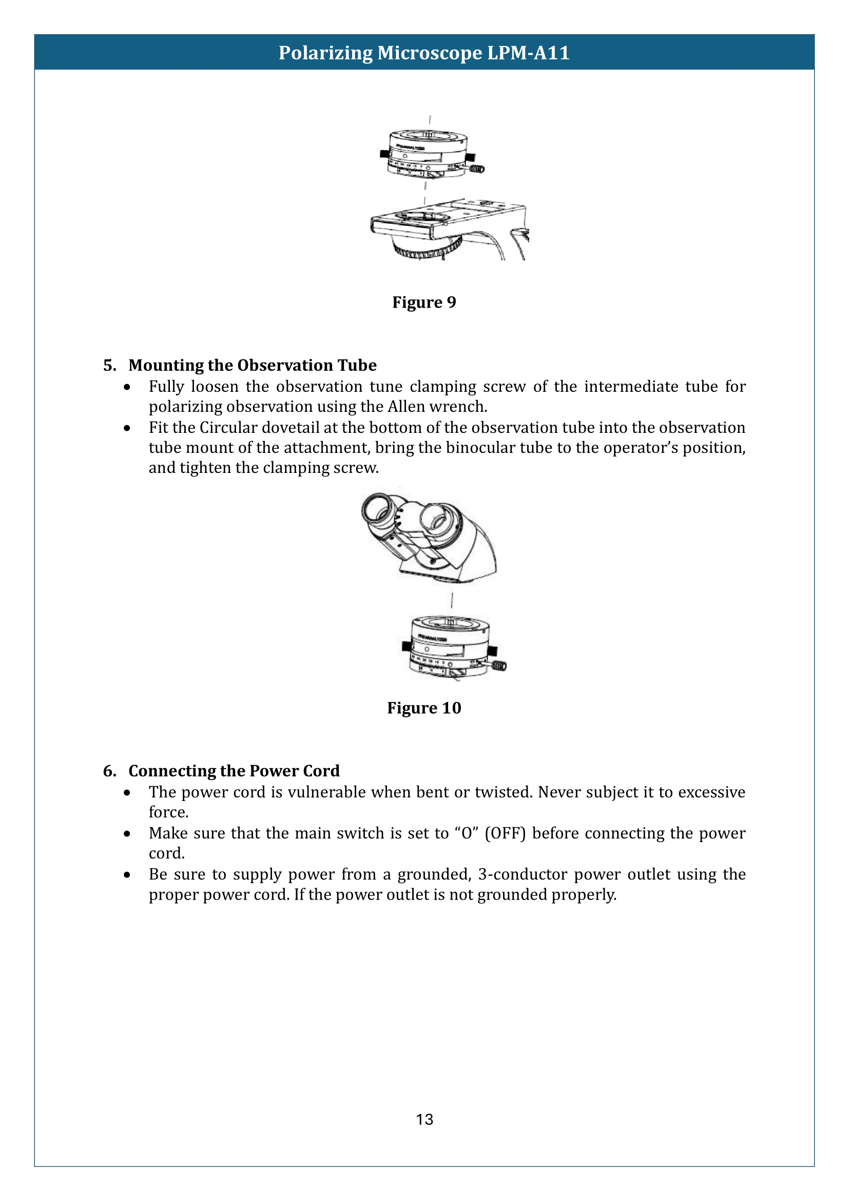 Polarizing Microscope LPM-A11 Manual