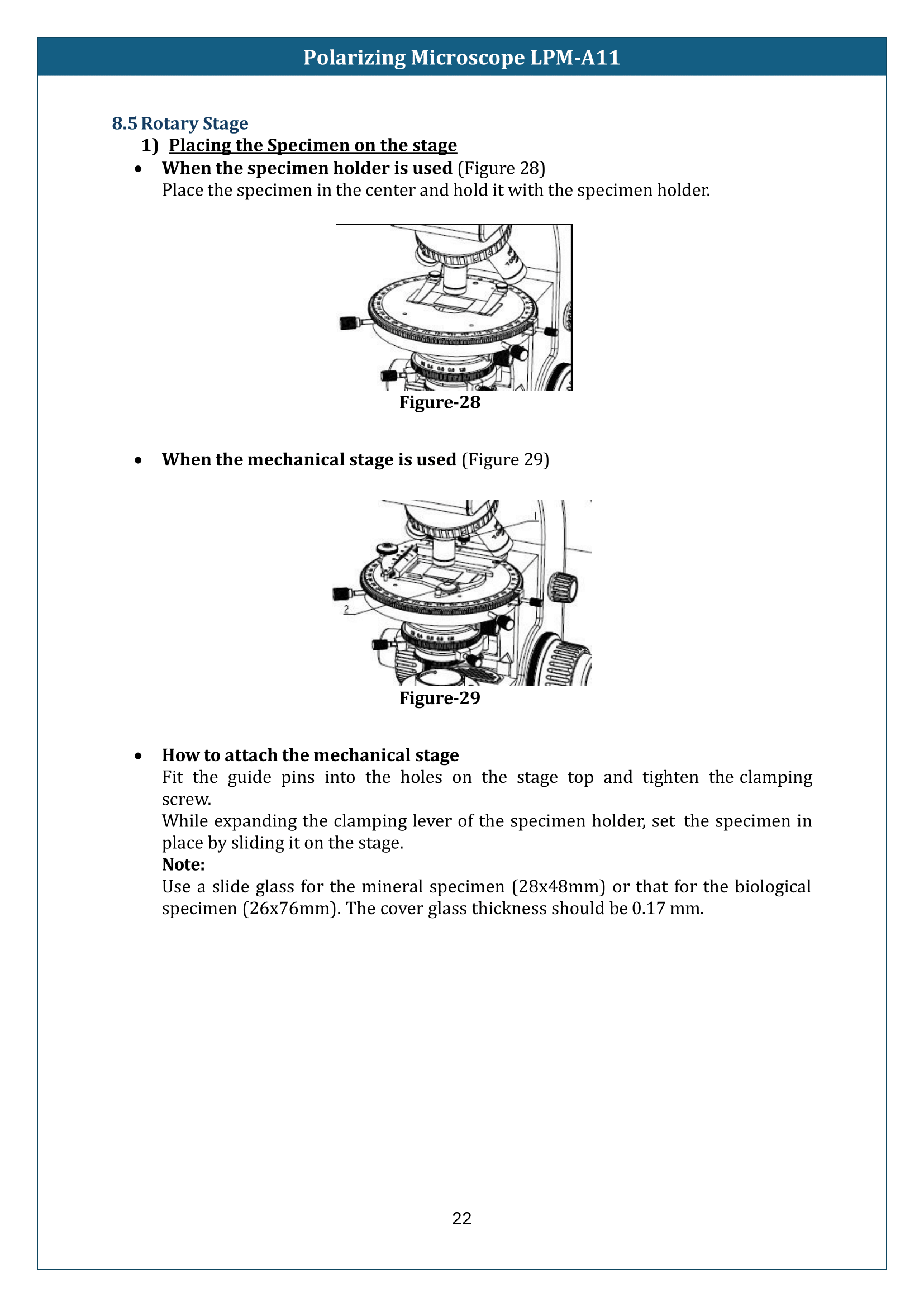 Polarizing Microscope LPM-A11 Manual