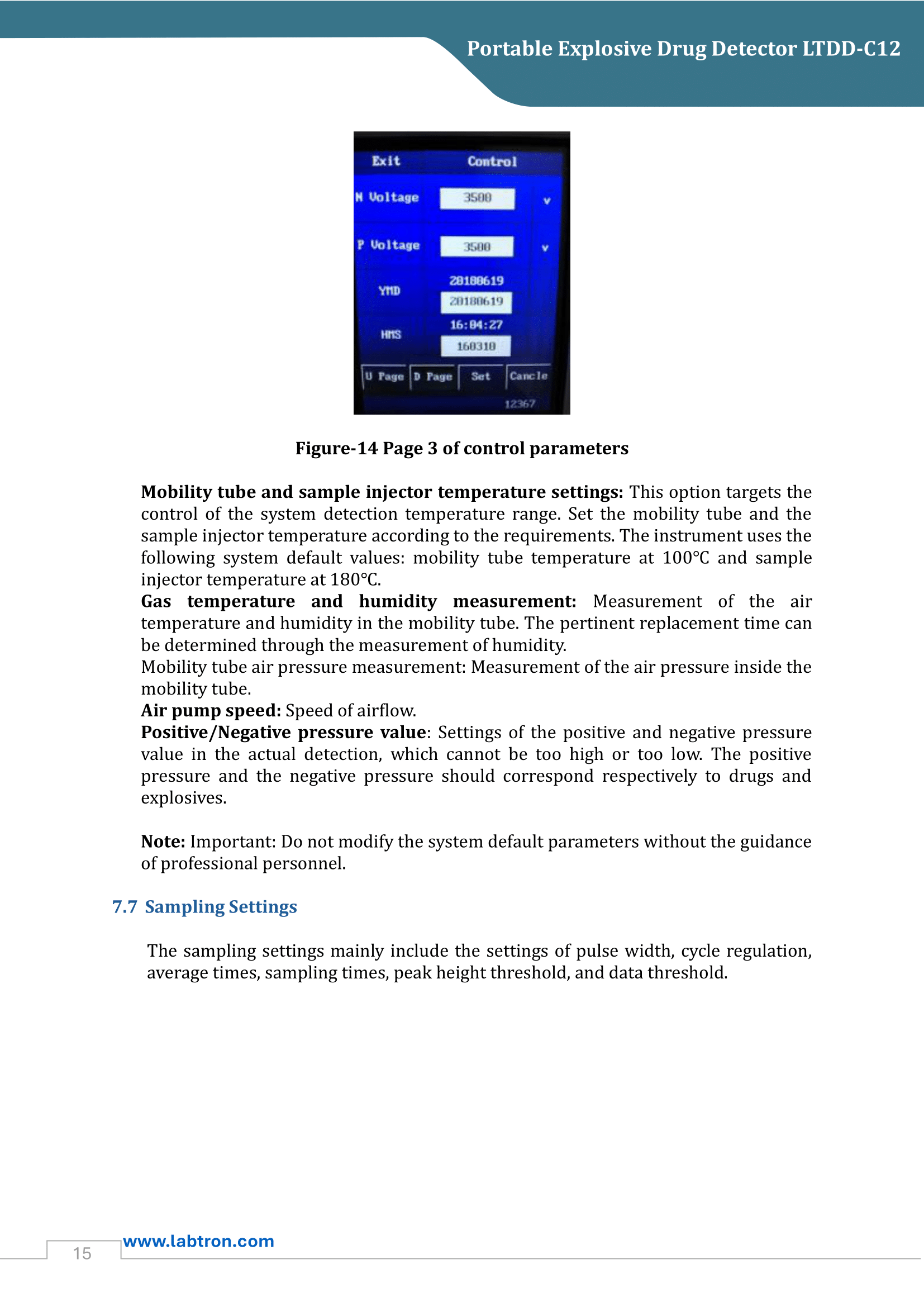 Portable Explosive Drug Detector LTDD-C12 Manual