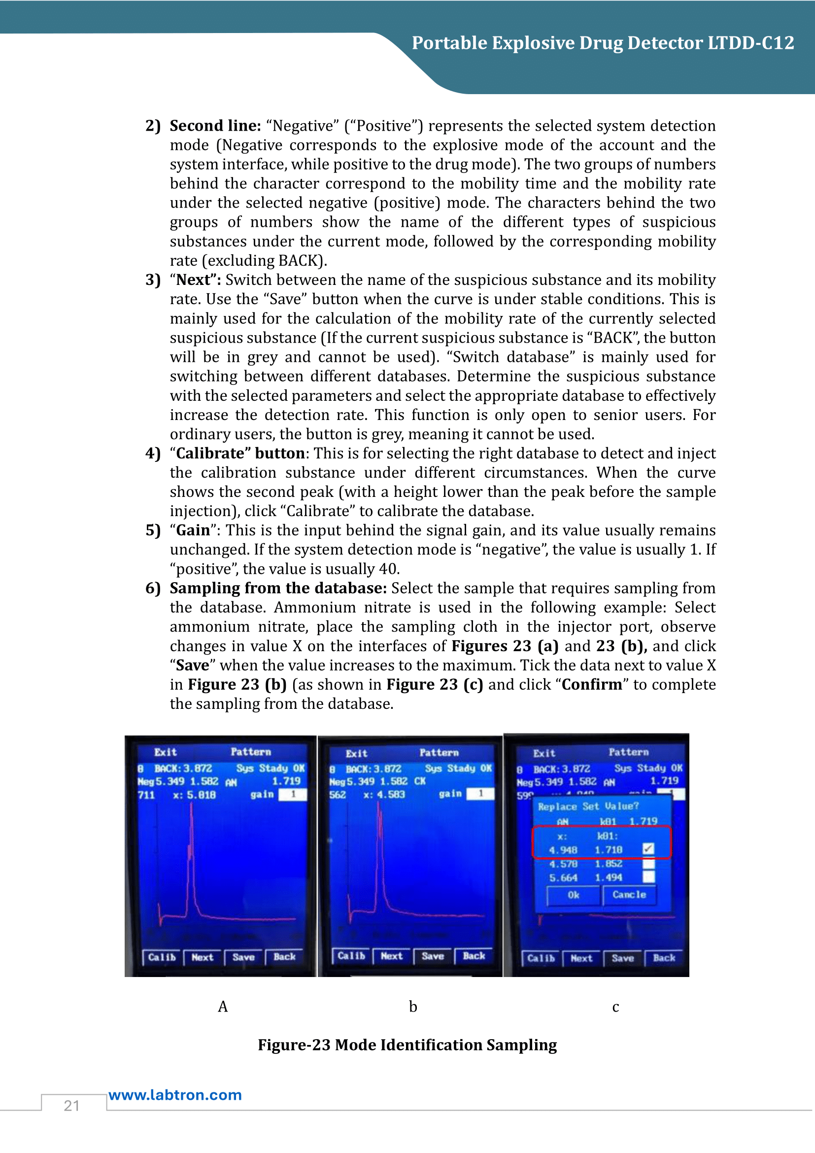 Portable Explosive Drug Detector LTDD-C12 Manual