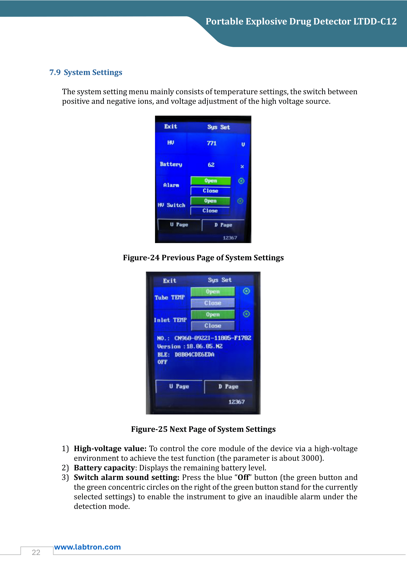 Portable Explosive Drug Detector LTDD-C12 Manual
