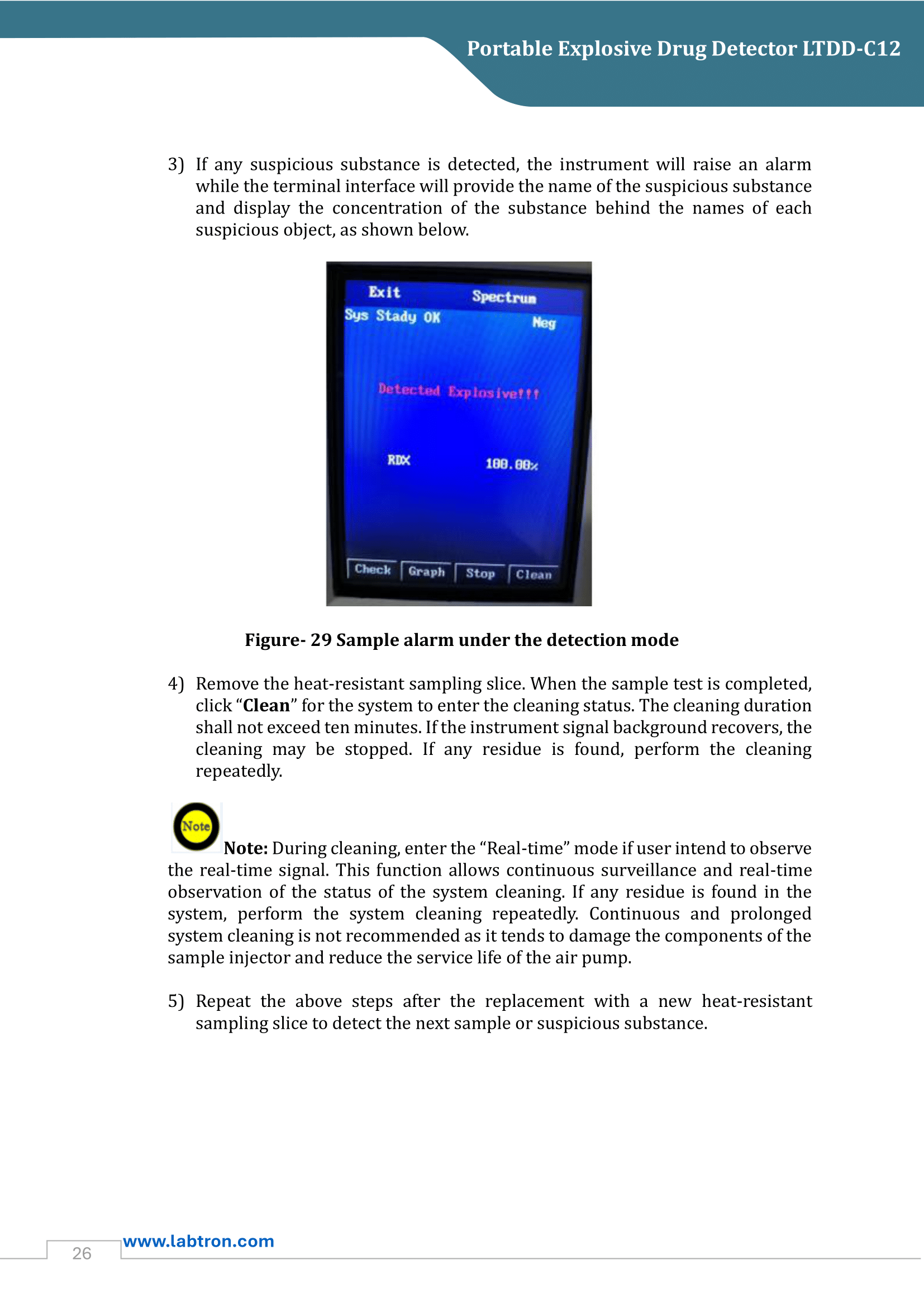 Portable Explosive Drug Detector LTDD-C12 Manual