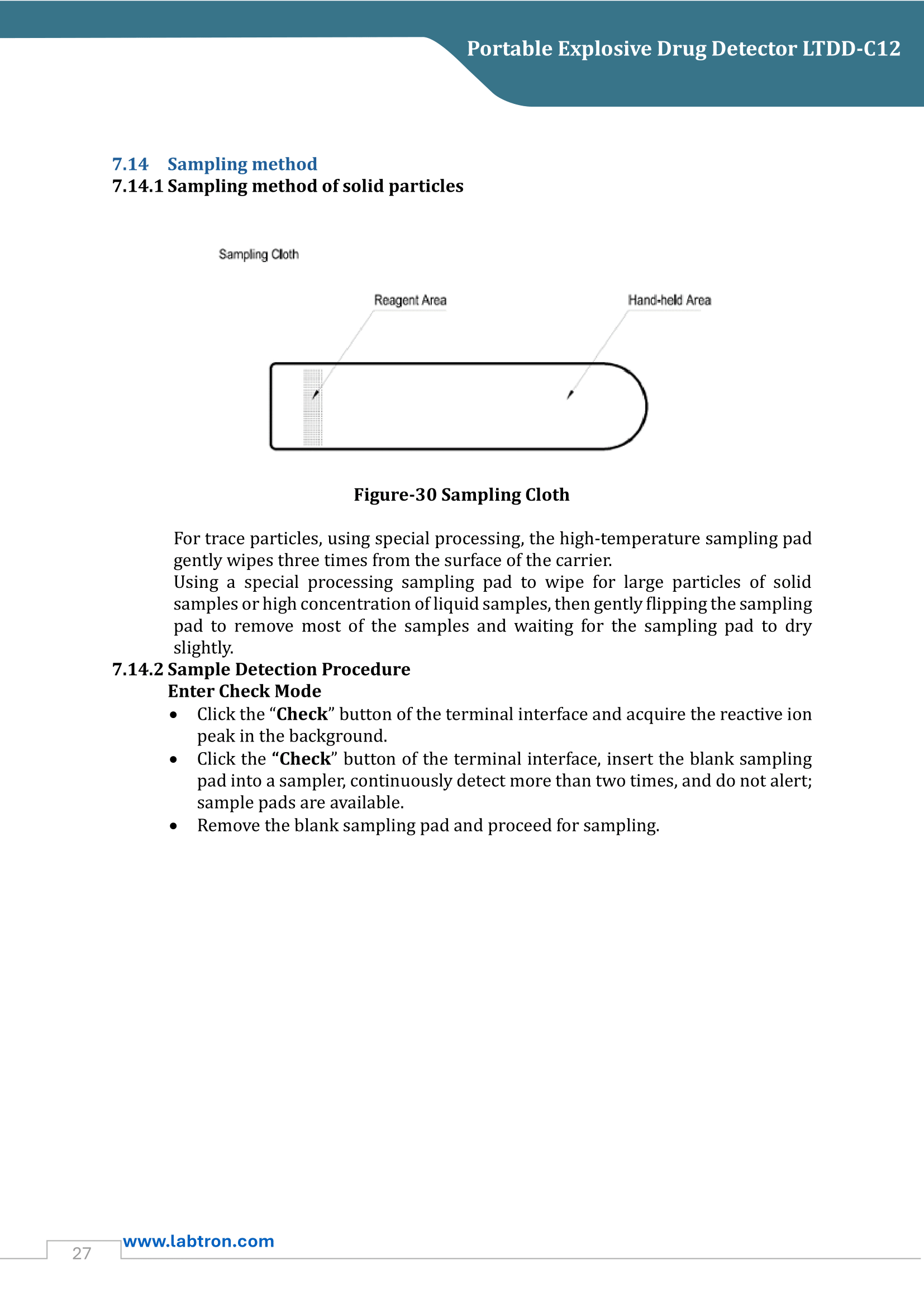Portable Explosive Drug Detector LTDD-C12 Manual