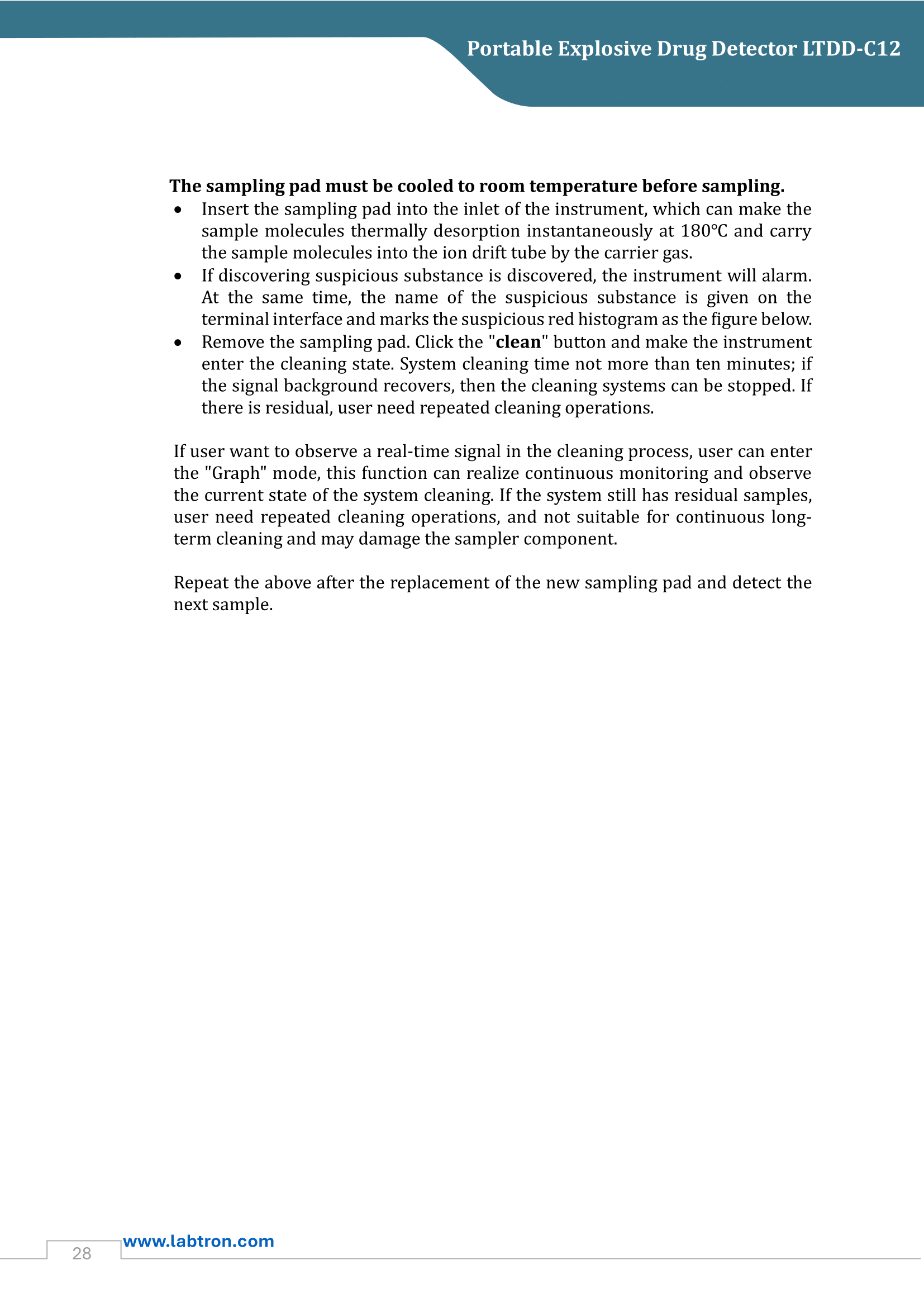 Portable Explosive Drug Detector LTDD-C12 Manual