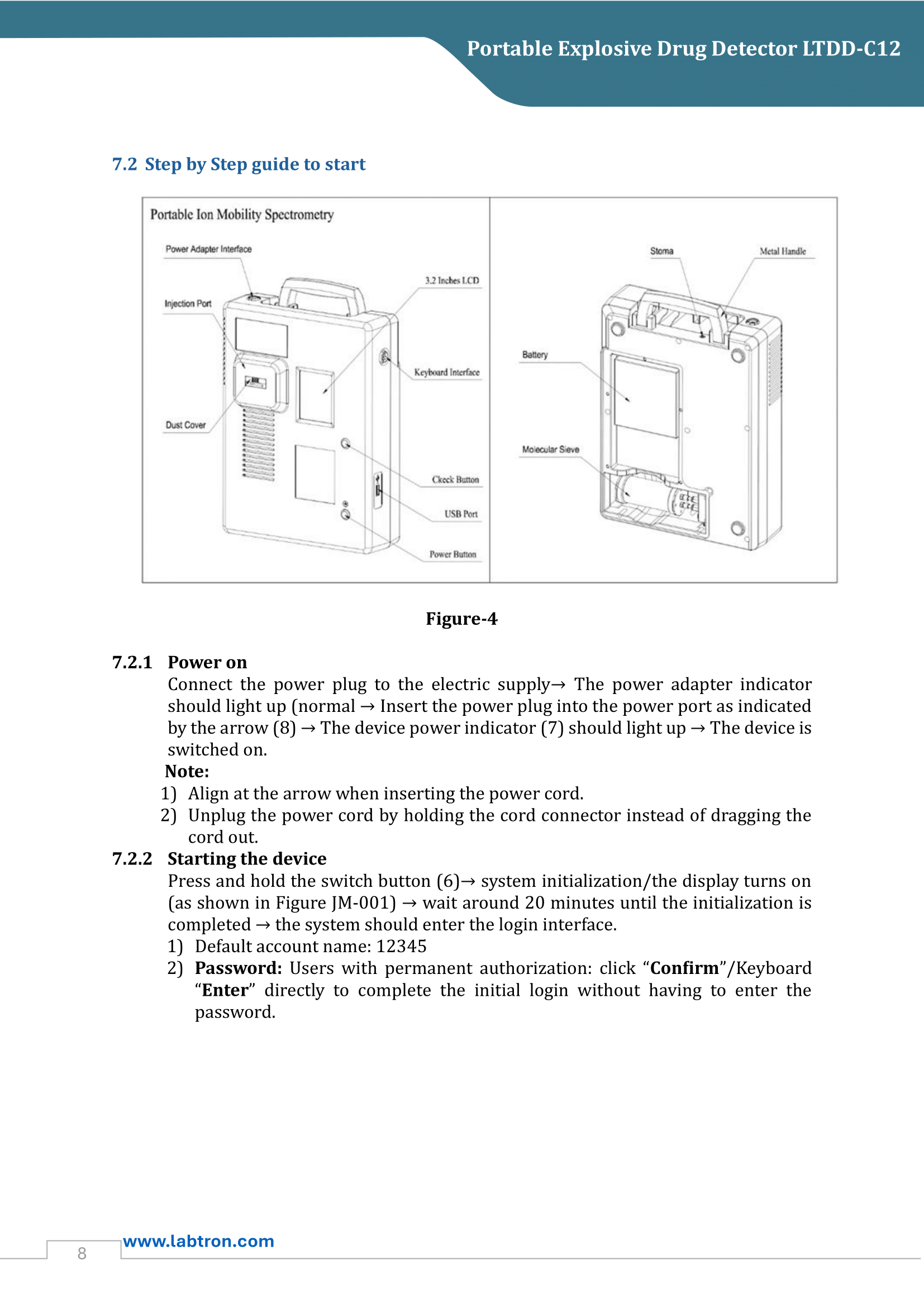 Portable Explosive Drug Detector LTDD-C12 Manual