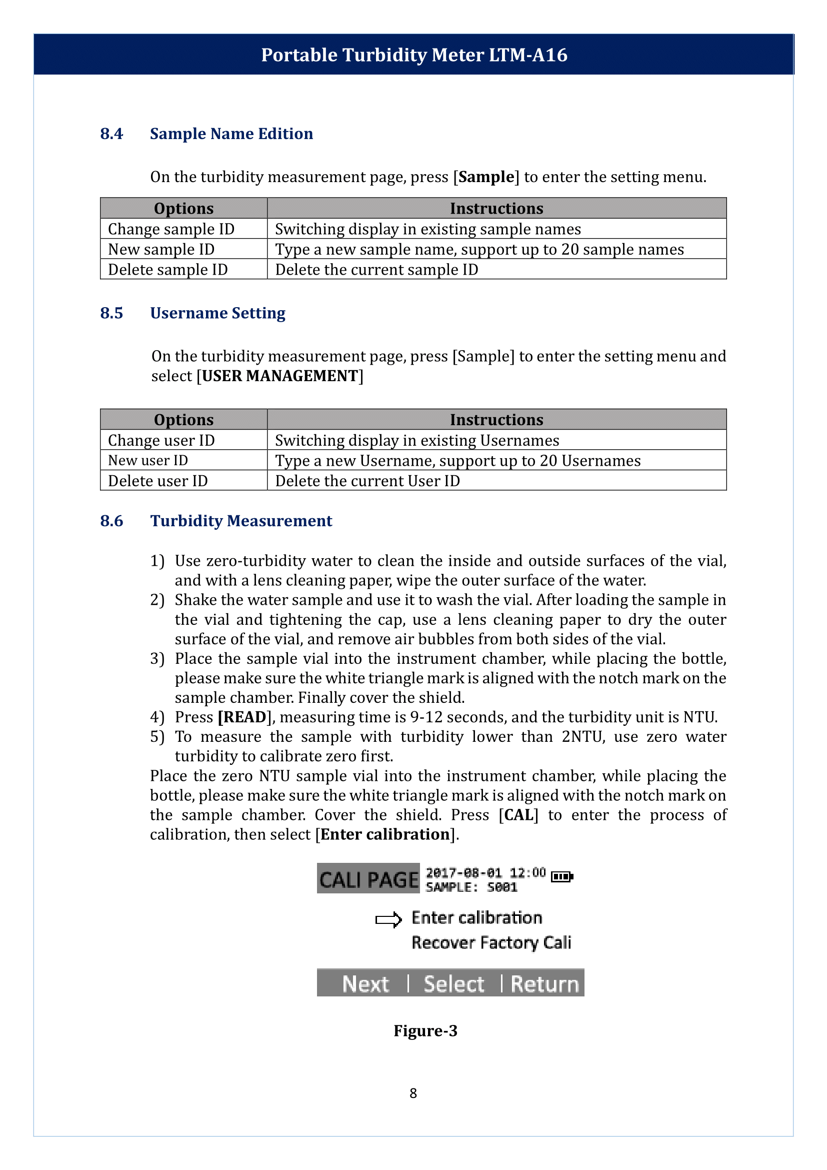Portable Turbidity Meter LTM-A16 Manual