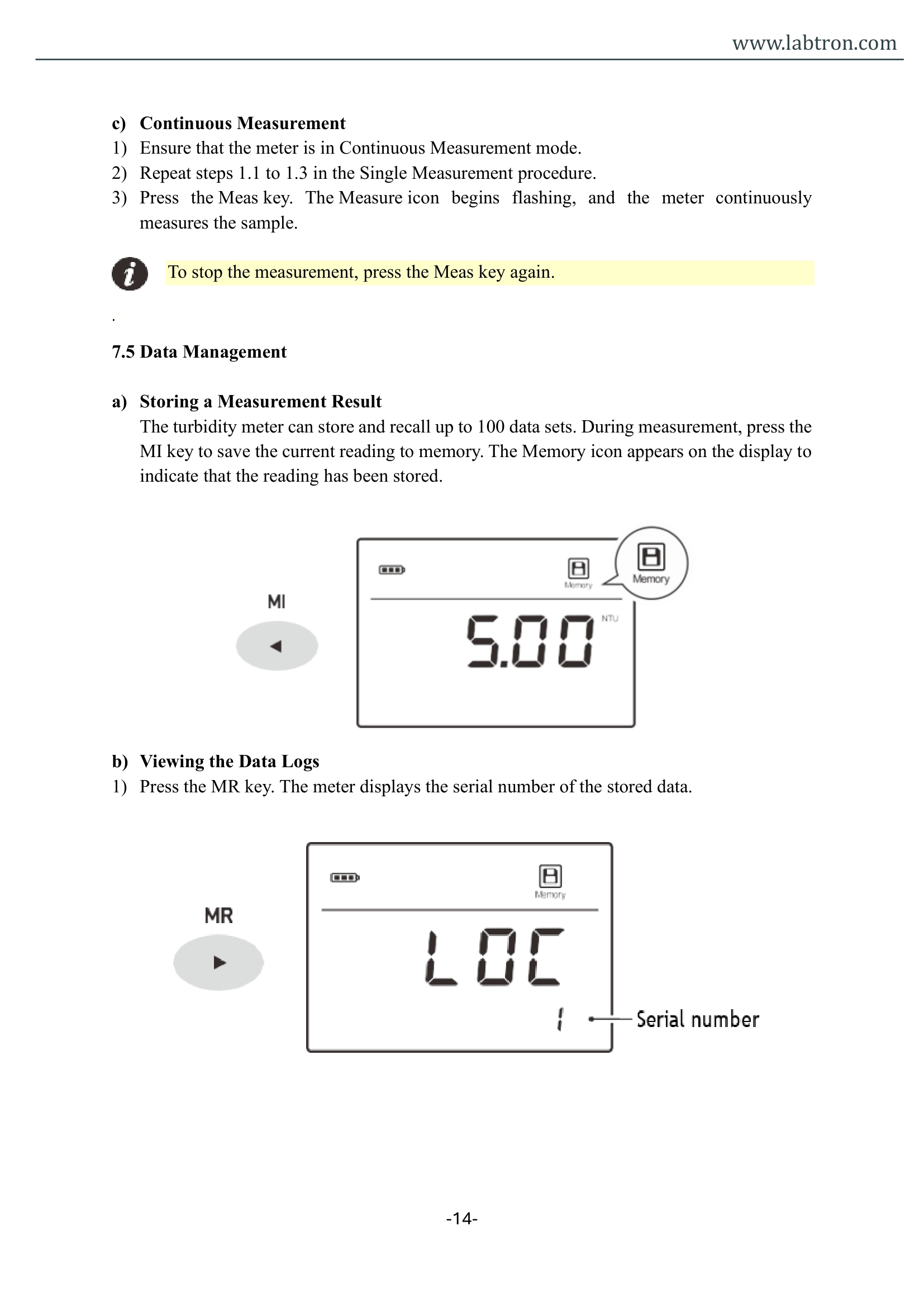 Portable Turbidity Meter LTM-A18 Manual