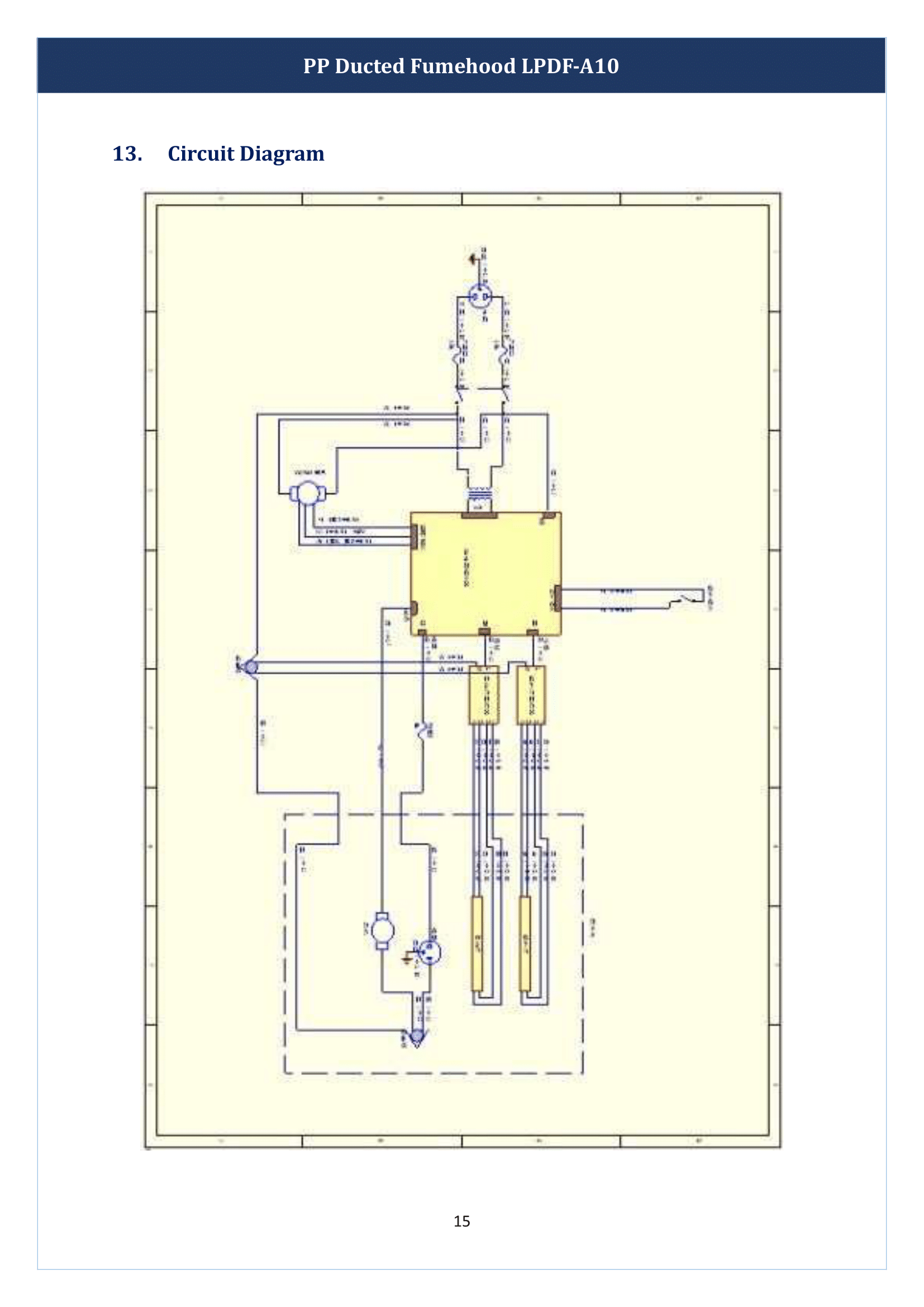 PP Ducted Fume Hood LPDF-A10 Manual