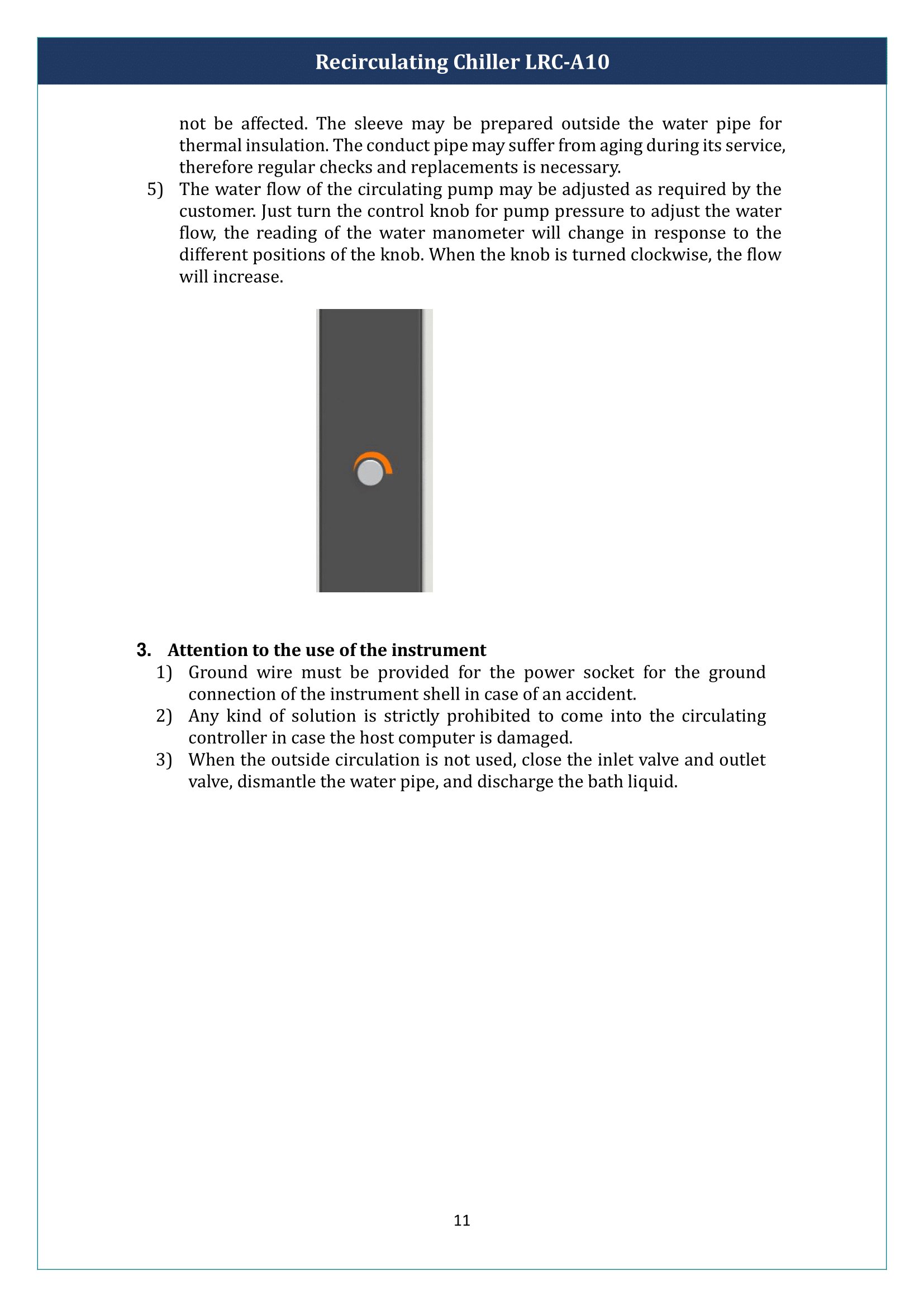 Recirculating Chiller LRC-A10 Manual