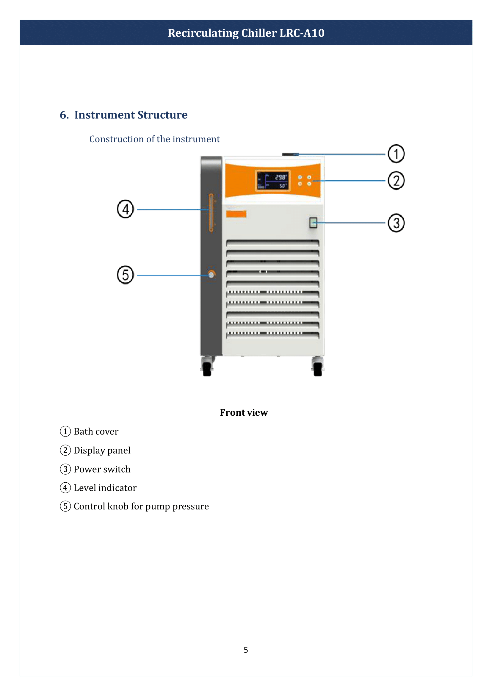 Recirculating Chiller LRC-A10 Manual