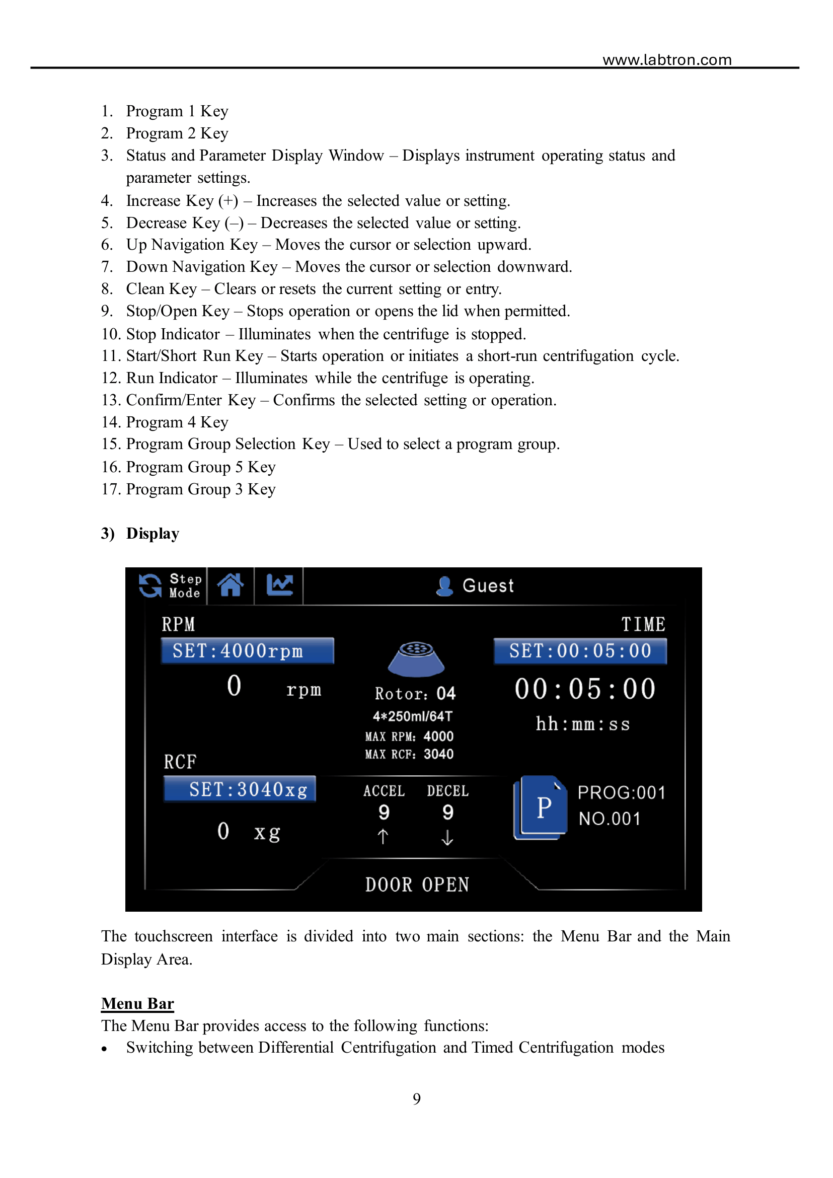 Refrigerated Centrifuge LRF-A40 Manual