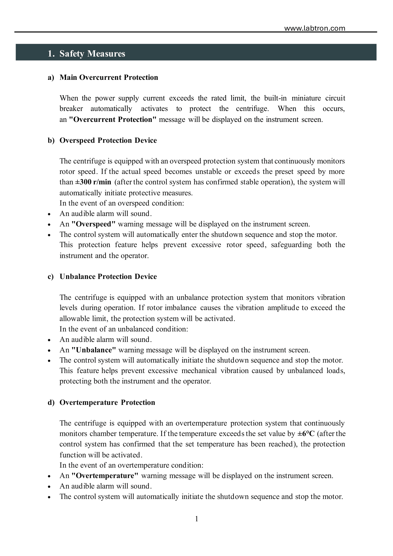 Refrigerated Centrifuge LRF-A40 Manual