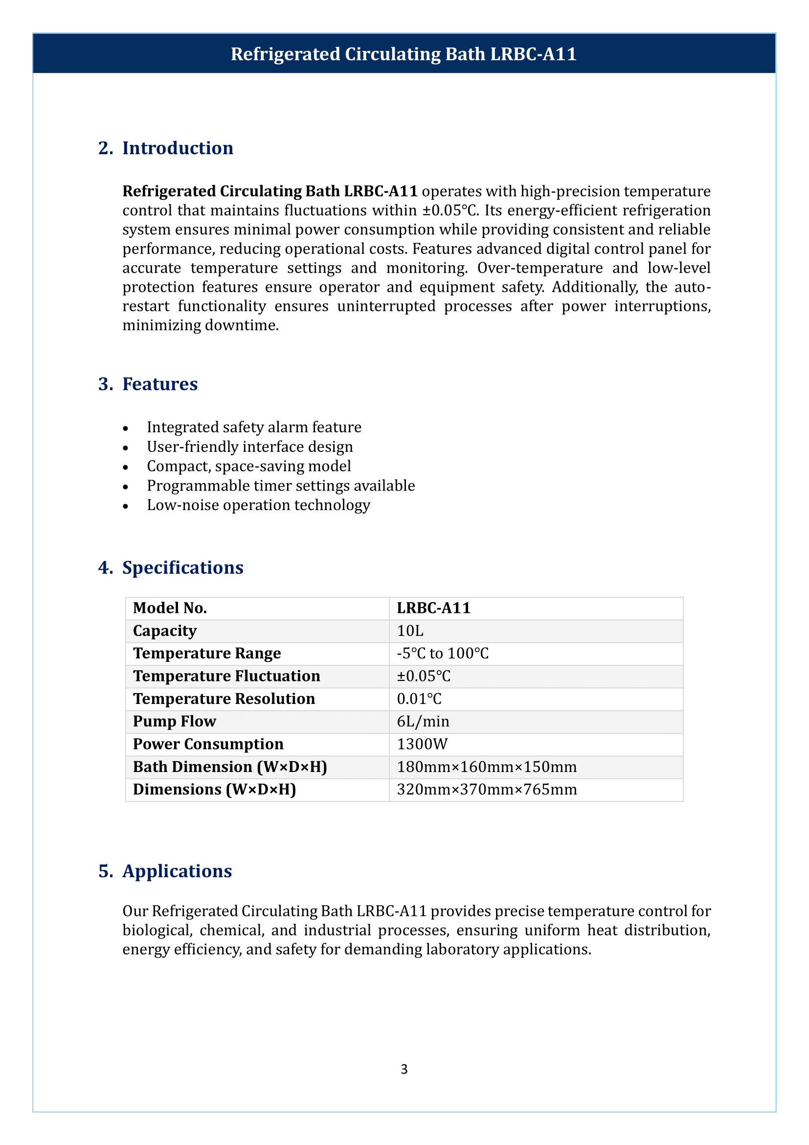 Refrigerated Circulating Bath LRBC-A11 Manual