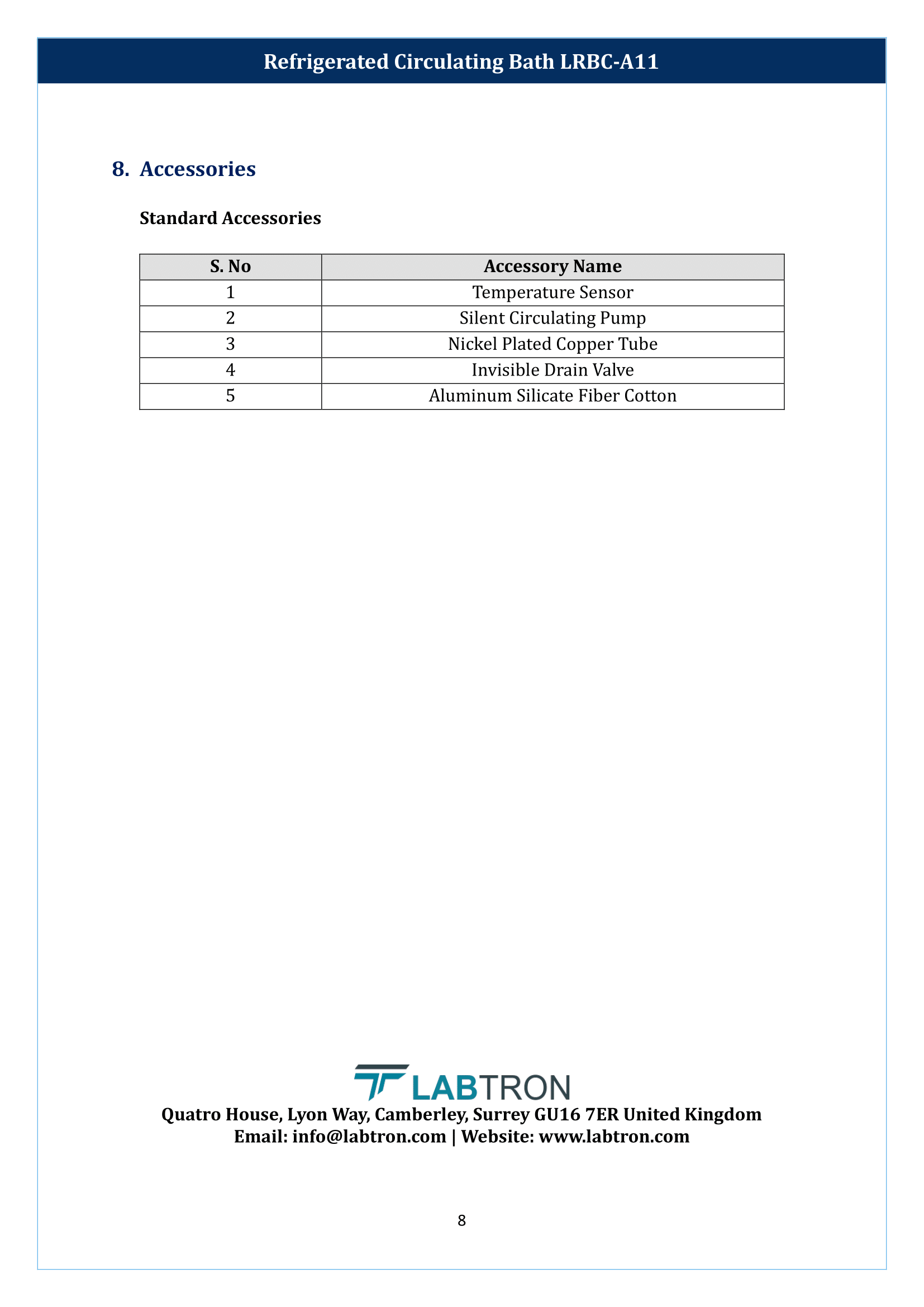 Refrigerated Circulating Bath LRBC-A11 Manual