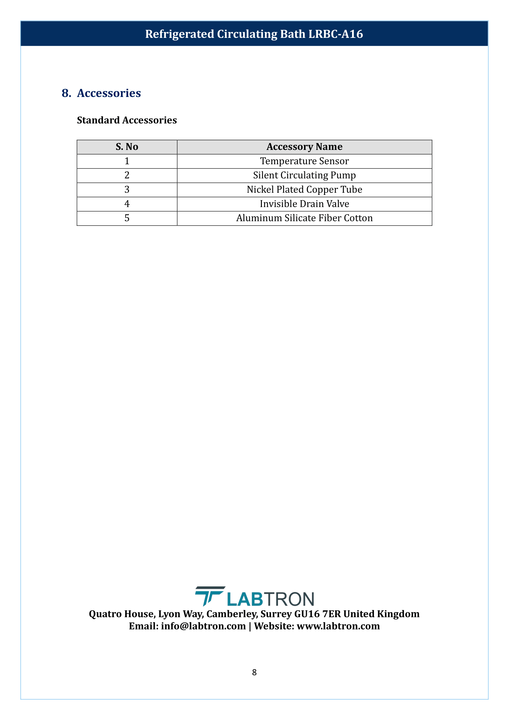Refrigerated Circulating Bath LRBC-A16 Manual