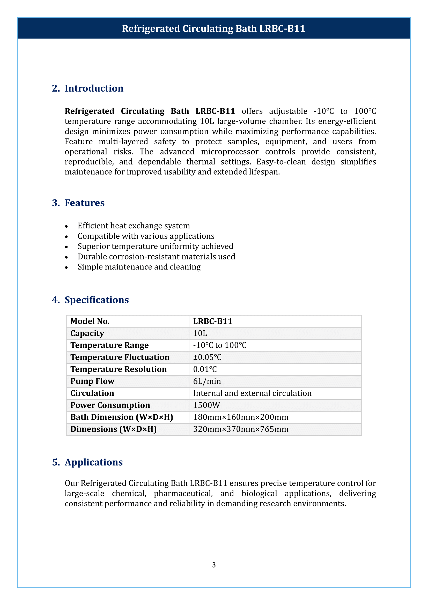 Refrigerated Circulating Bath LRBC-B11 Manual