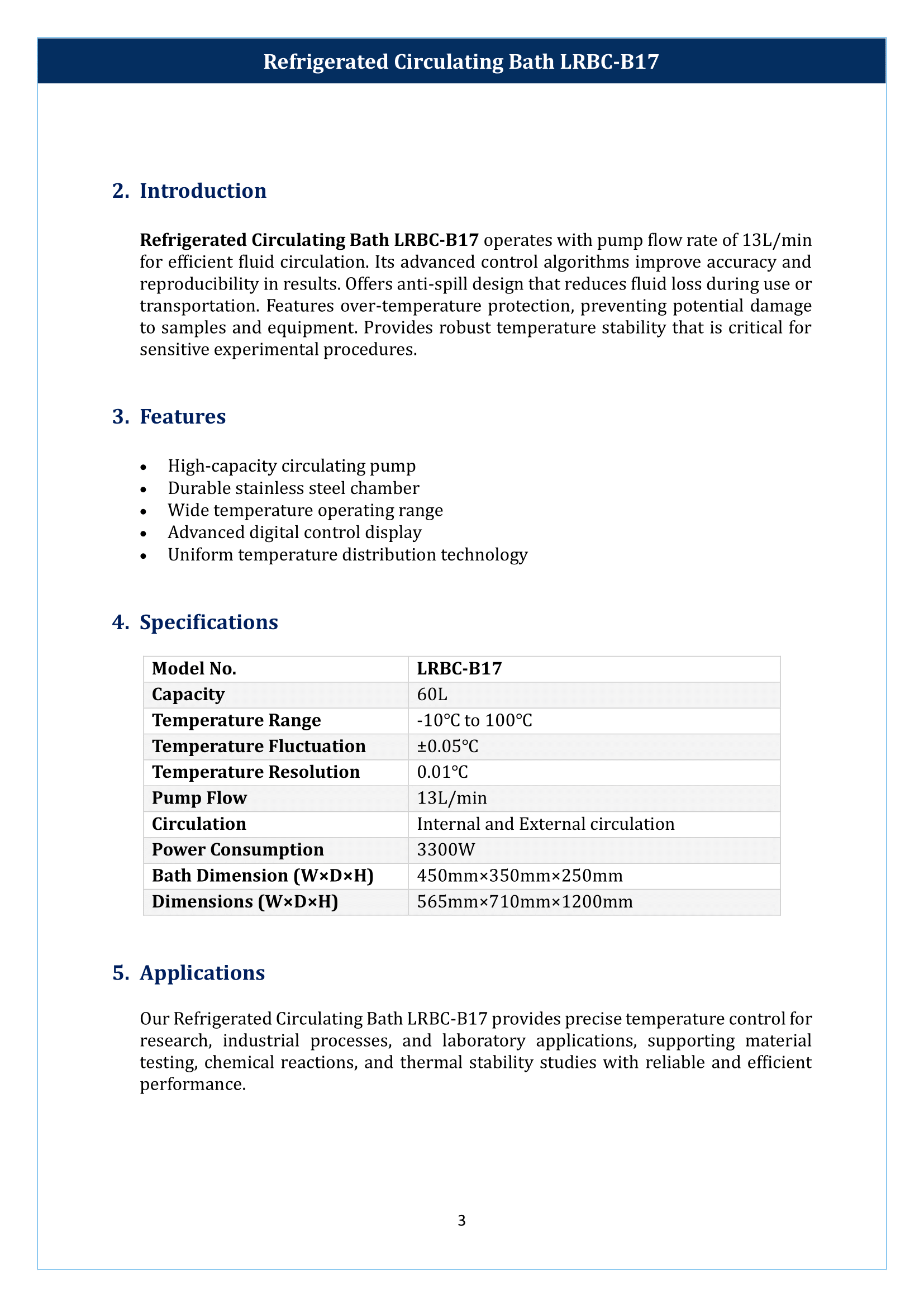 Refrigerated Circulating Bath LRBC-B17 Manual