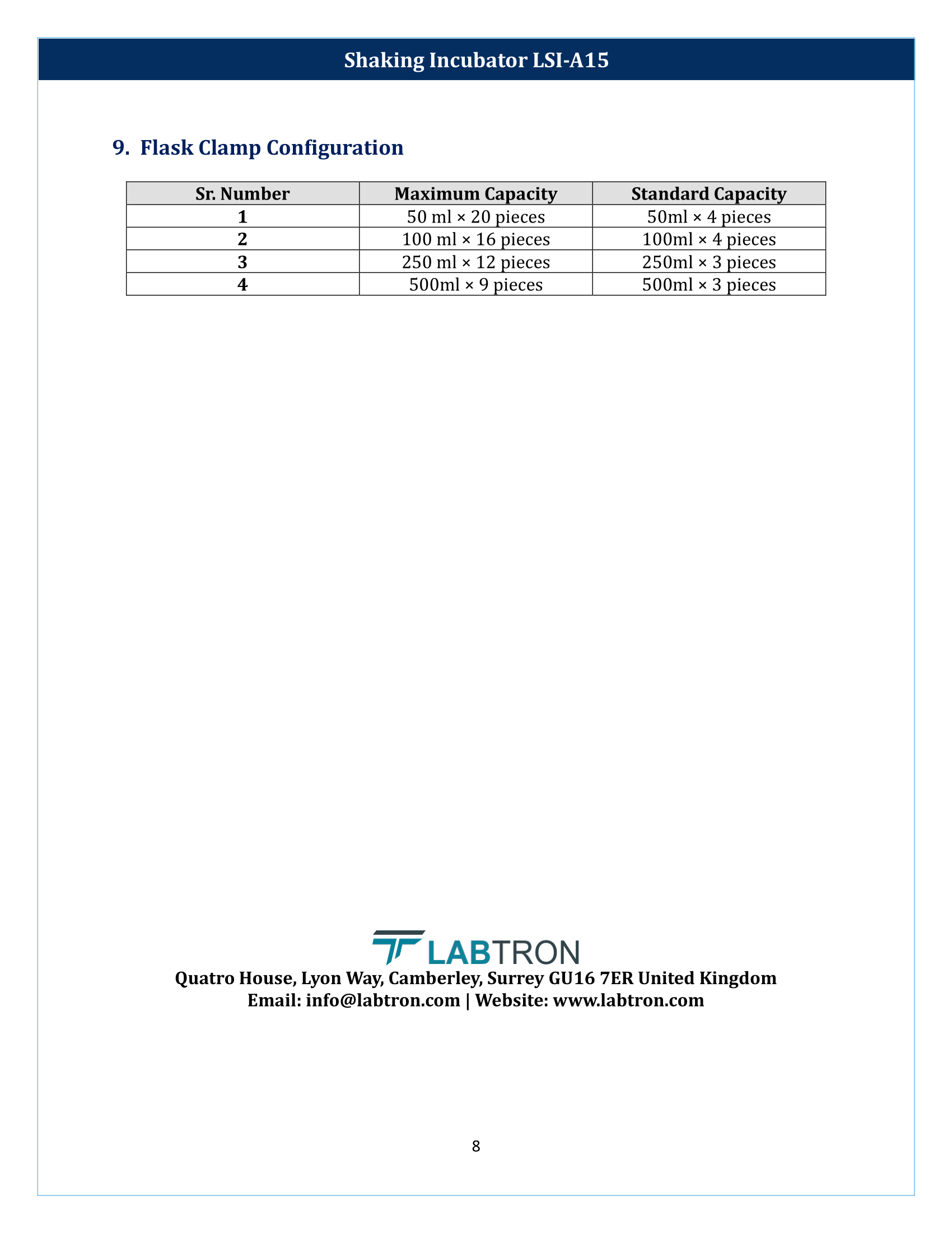 Shaking Incubator LSI-A15 Manual