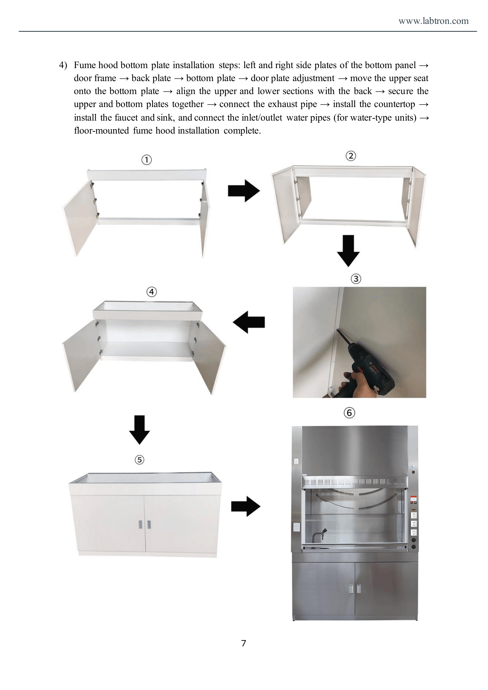 Stainless Steel Fume Hood LSFH-A11 Manual