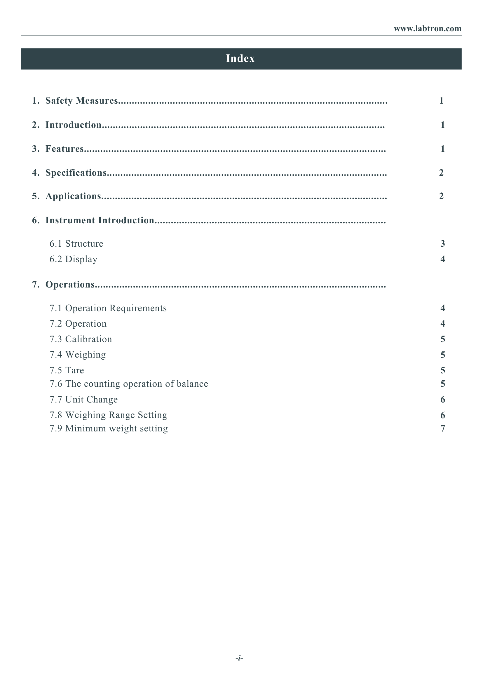 Standard Analytical Balance LSAB-A21 Manual