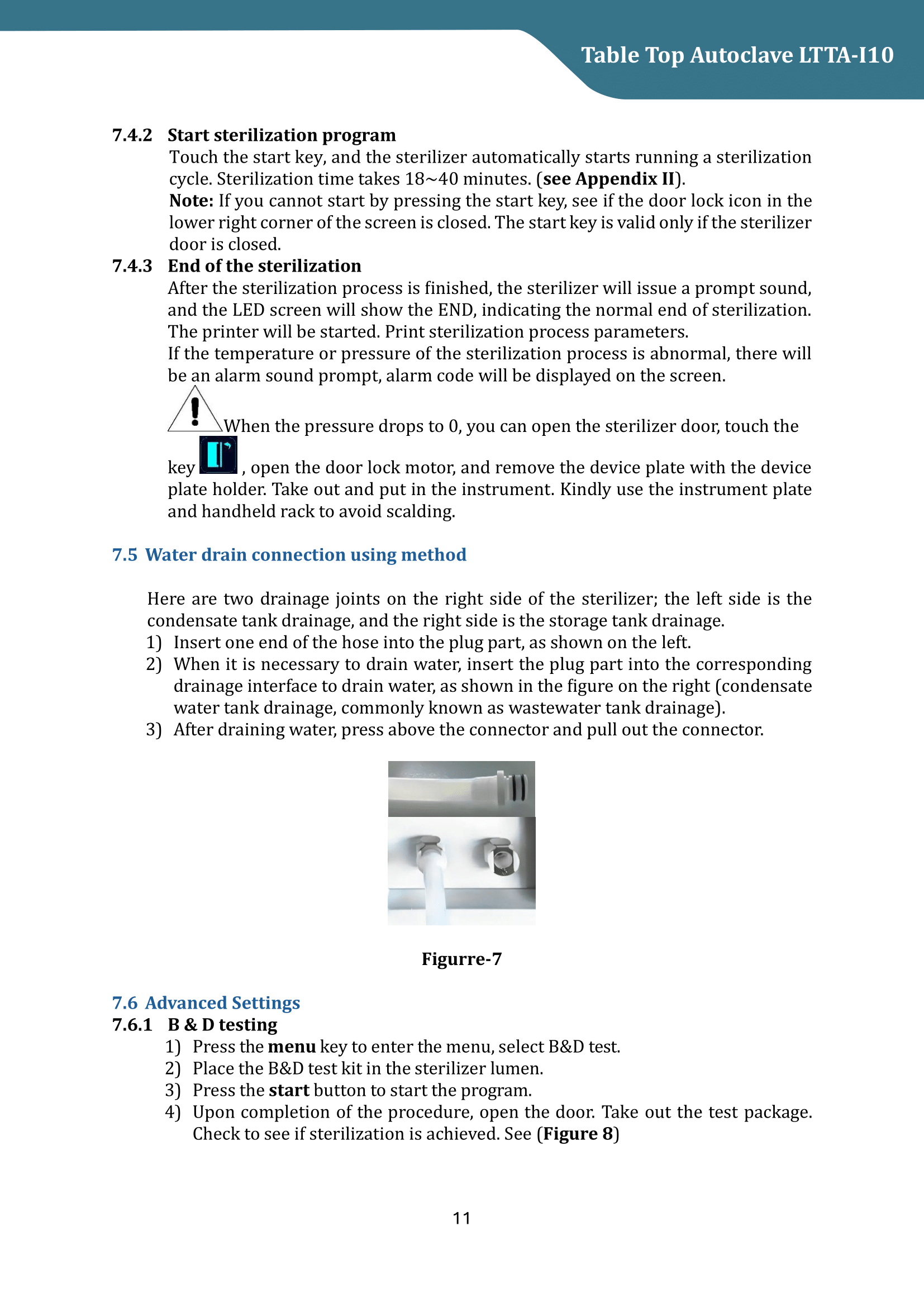 Tabletop Autoclave LTTA-I10 Manual
