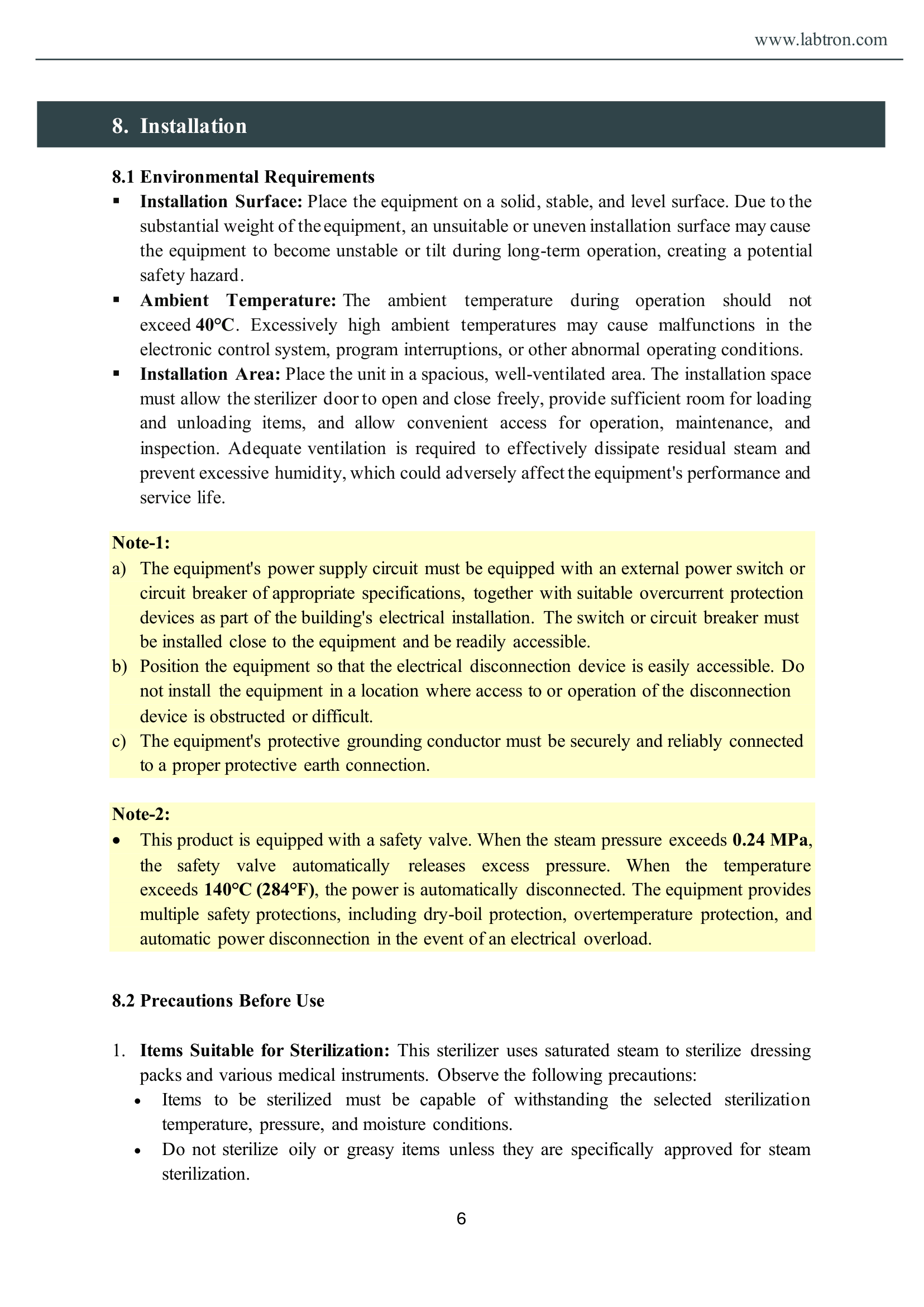 Tabletop Autoclave LTTA-B13 Manual
