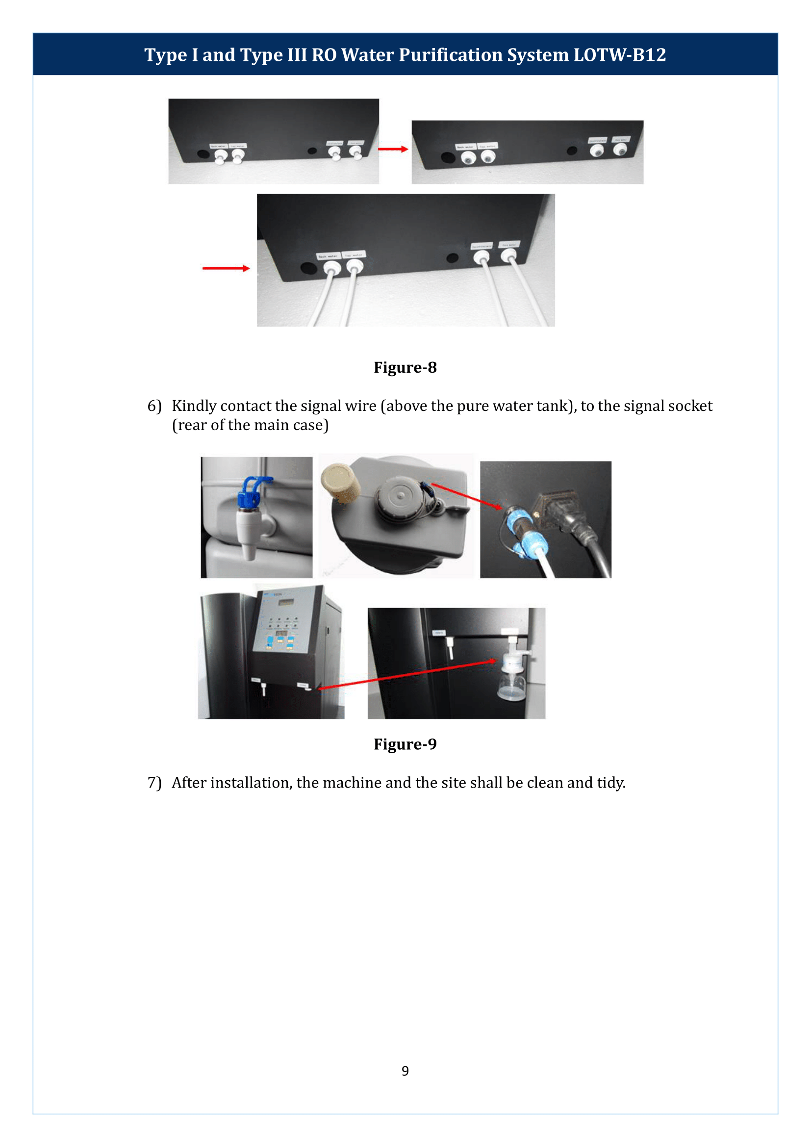 Type I And Type III RO Water Purification System LOTW-B12 Manual
