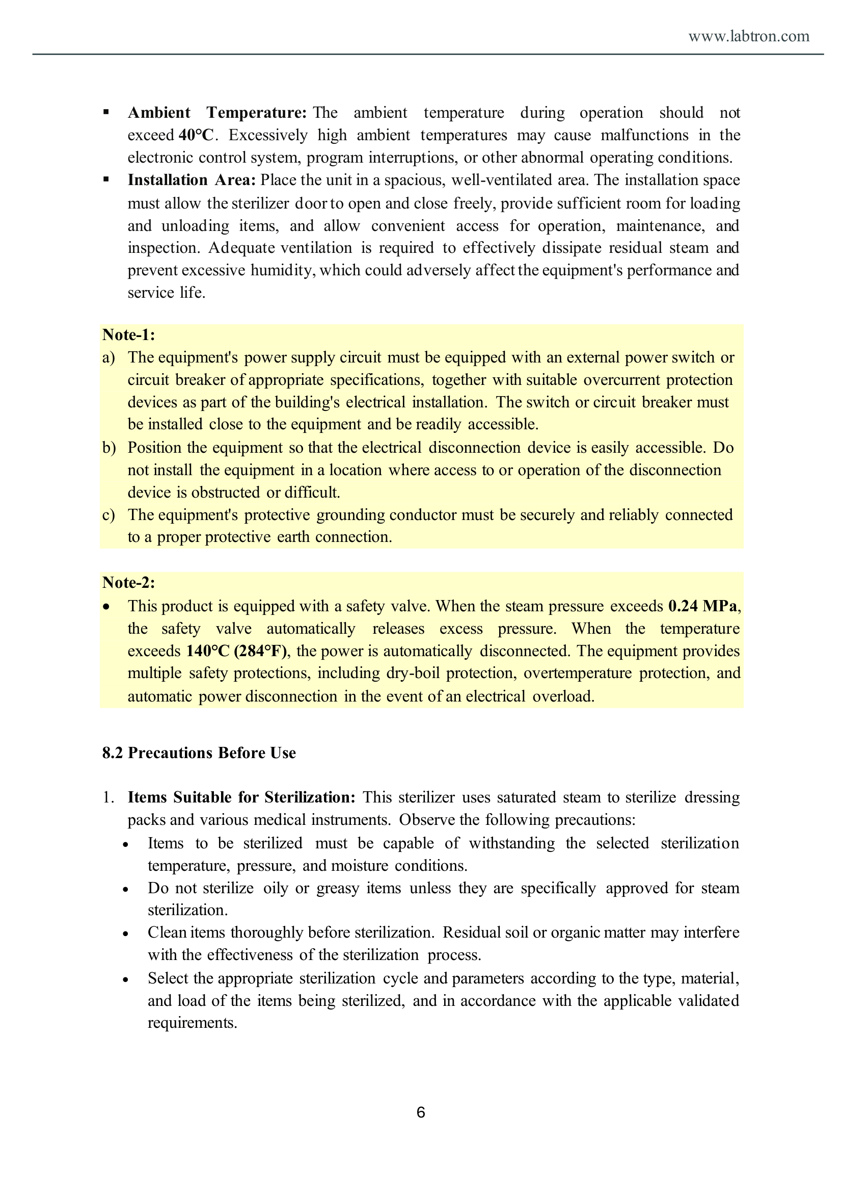Vertical Autoclave LVA-A11 Manual