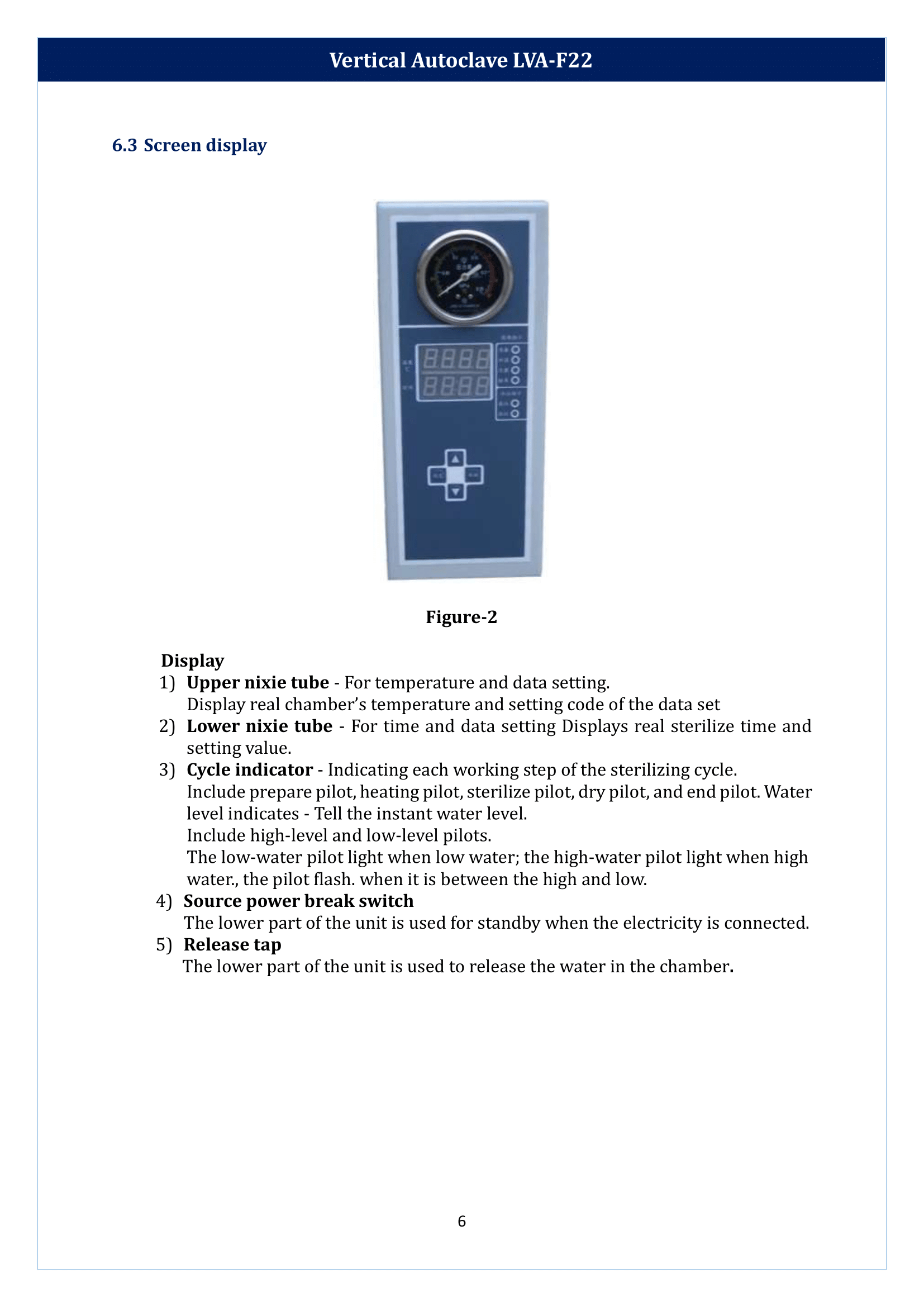 Vertical Autoclave LVA-F22 Manual