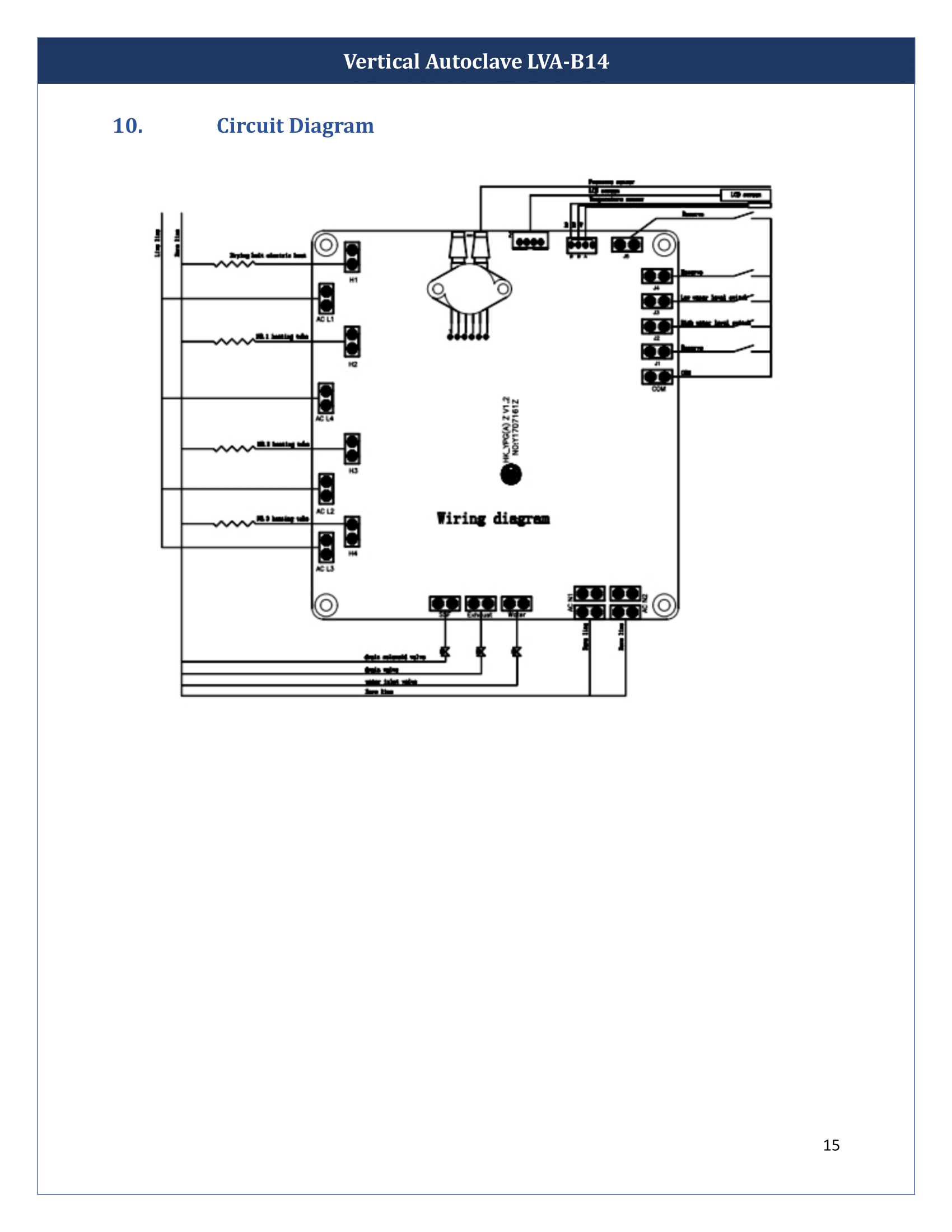 Vertical Autoclave LVA-B14 Manual